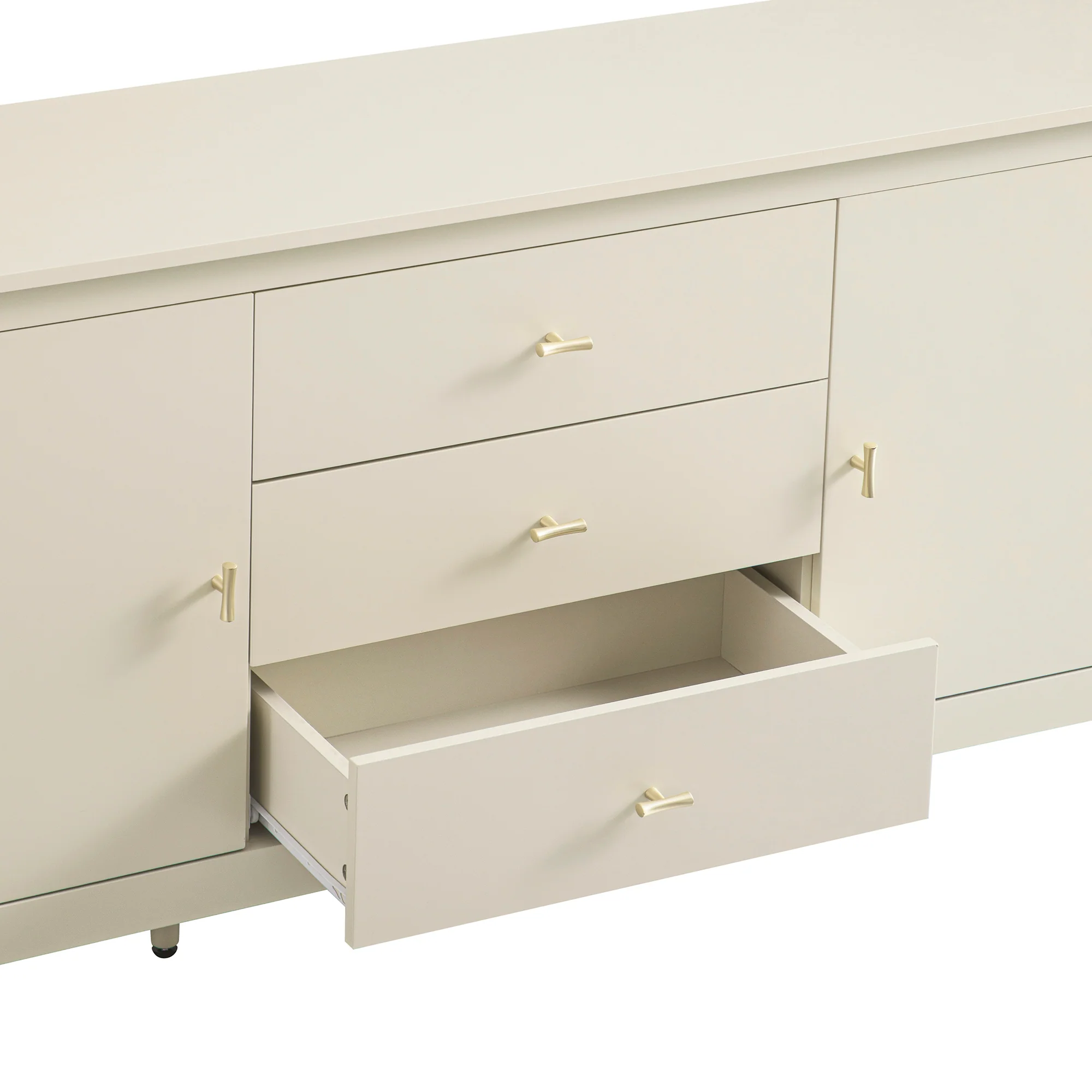 Oakham Wide Sideboard with Drawers, Shaded White - Image 15