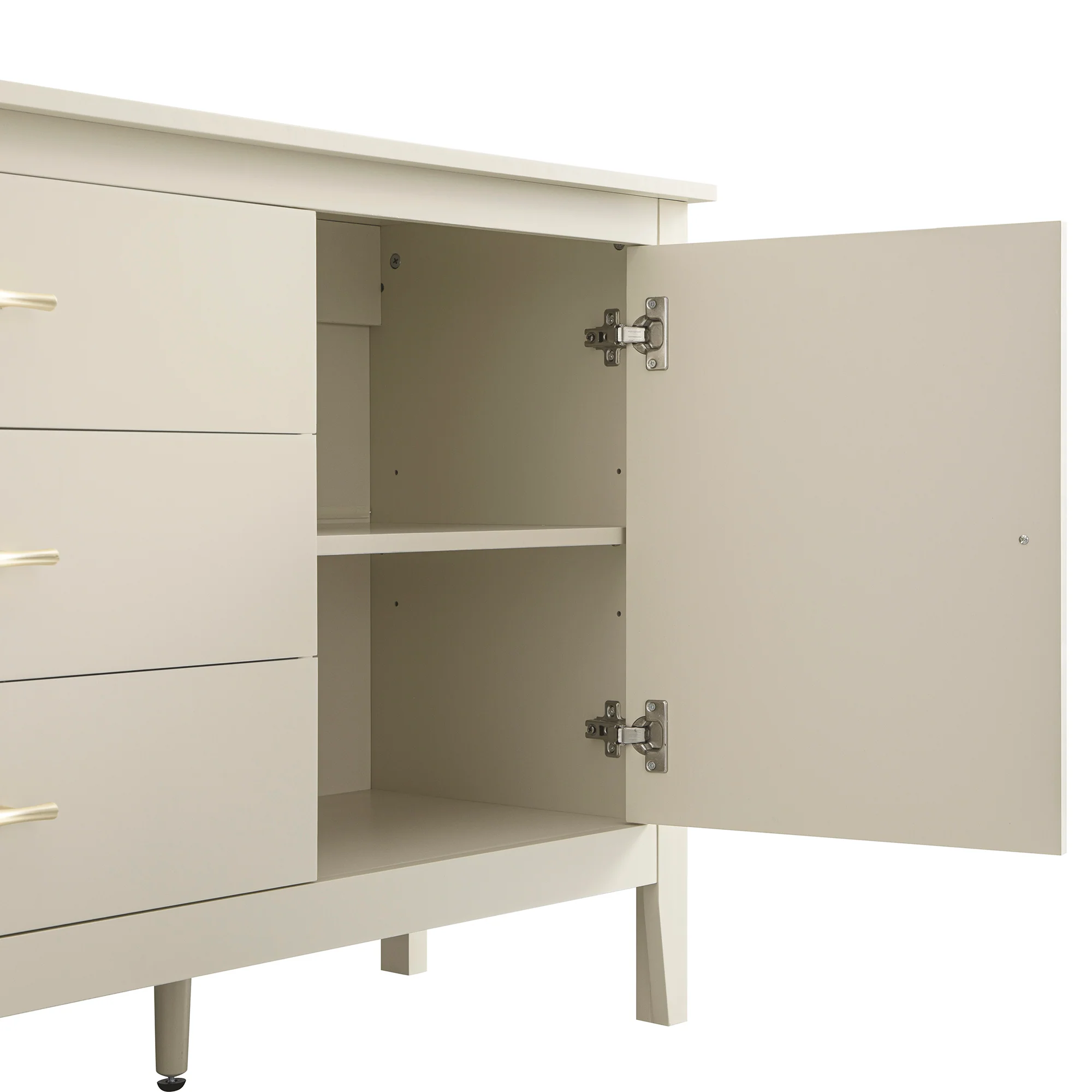 Oakham Wide Sideboard with Drawers, Shaded White - Image 16