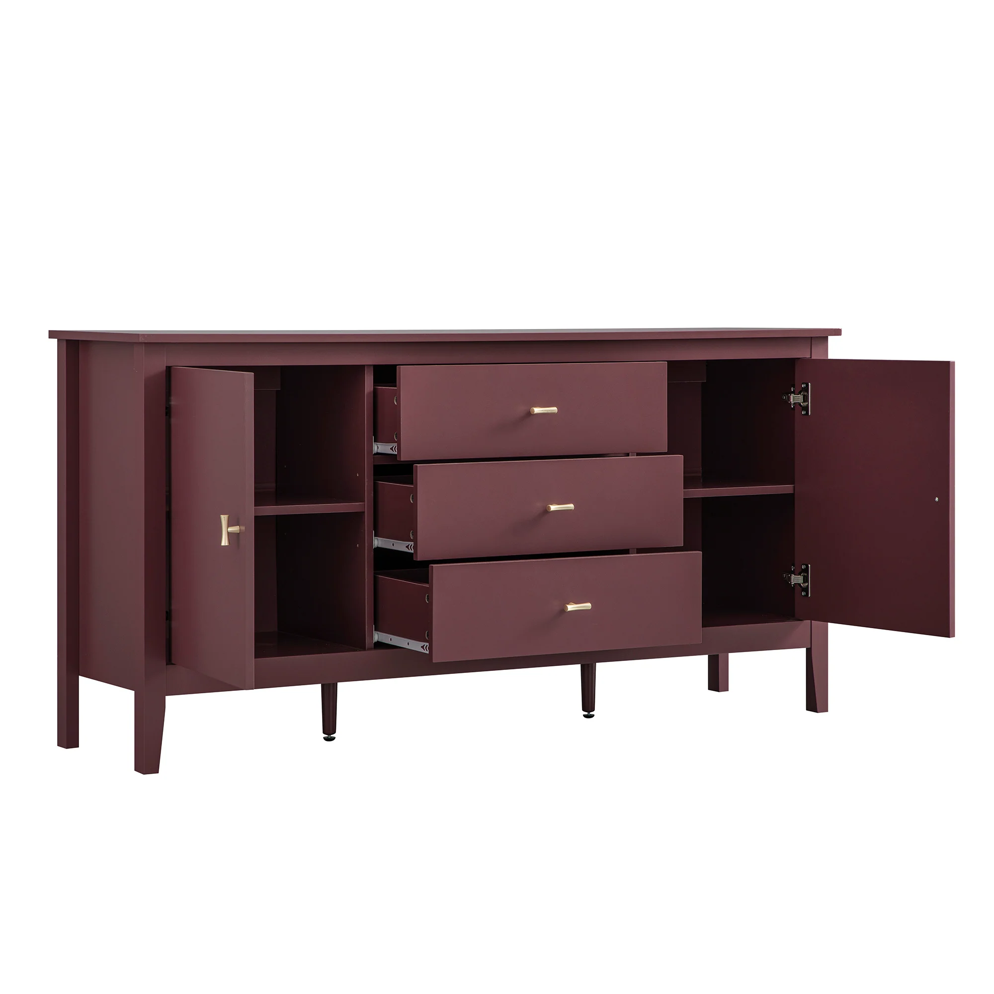 Oakham Wide Sideboard with Drawers, Wild Cherry - Image 12