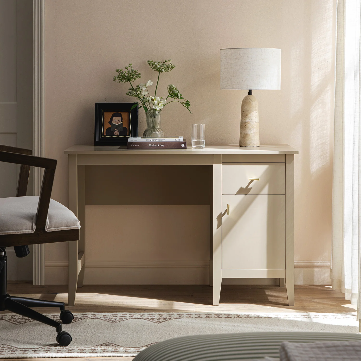 Oakham Writing Desk, Deep Greige - Image 2