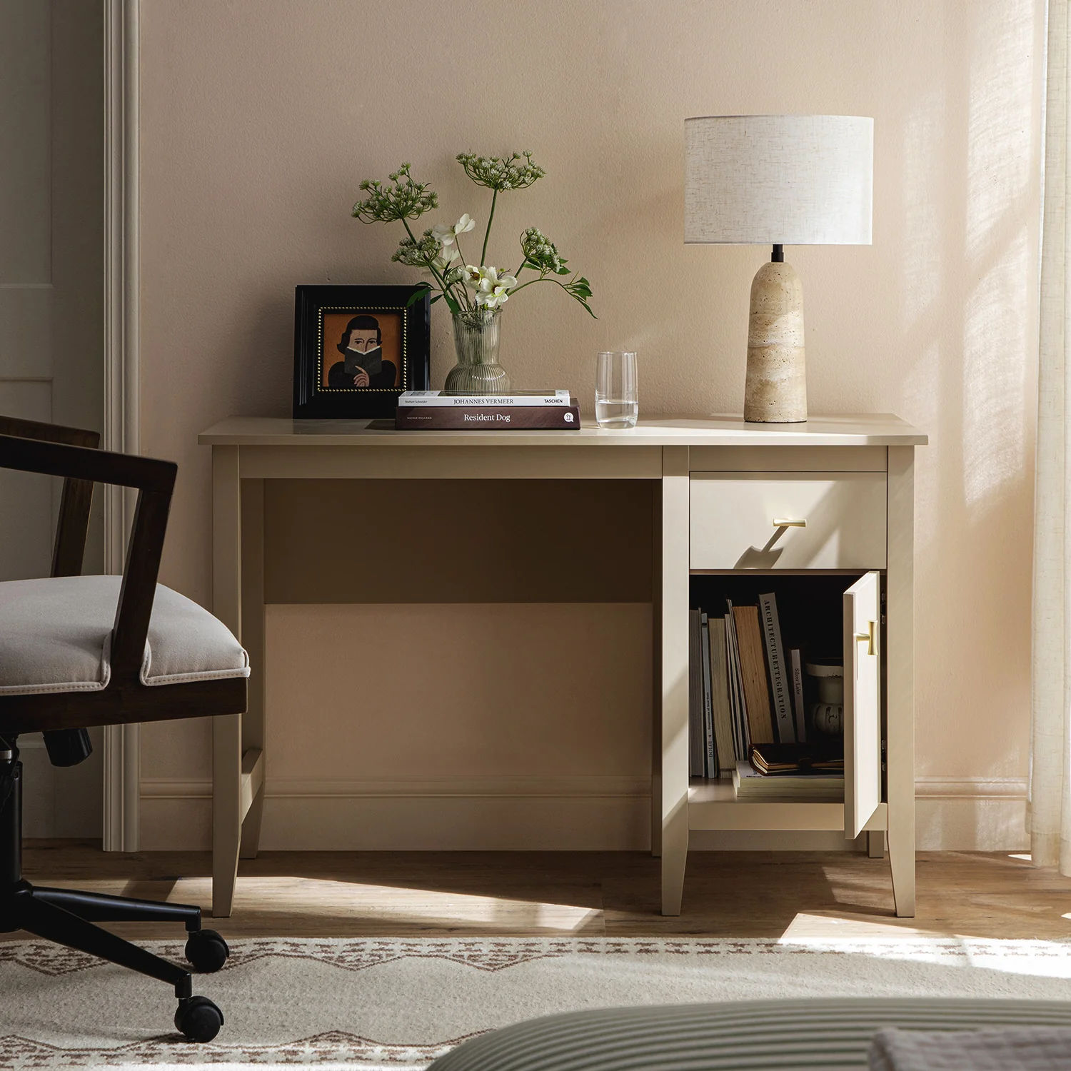 Oakham Writing Desk, Deep Greige - Image 3