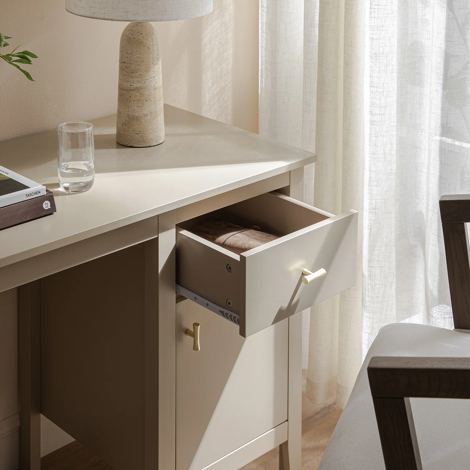 Oakham Writing Desk, Deep Greige - Image 4