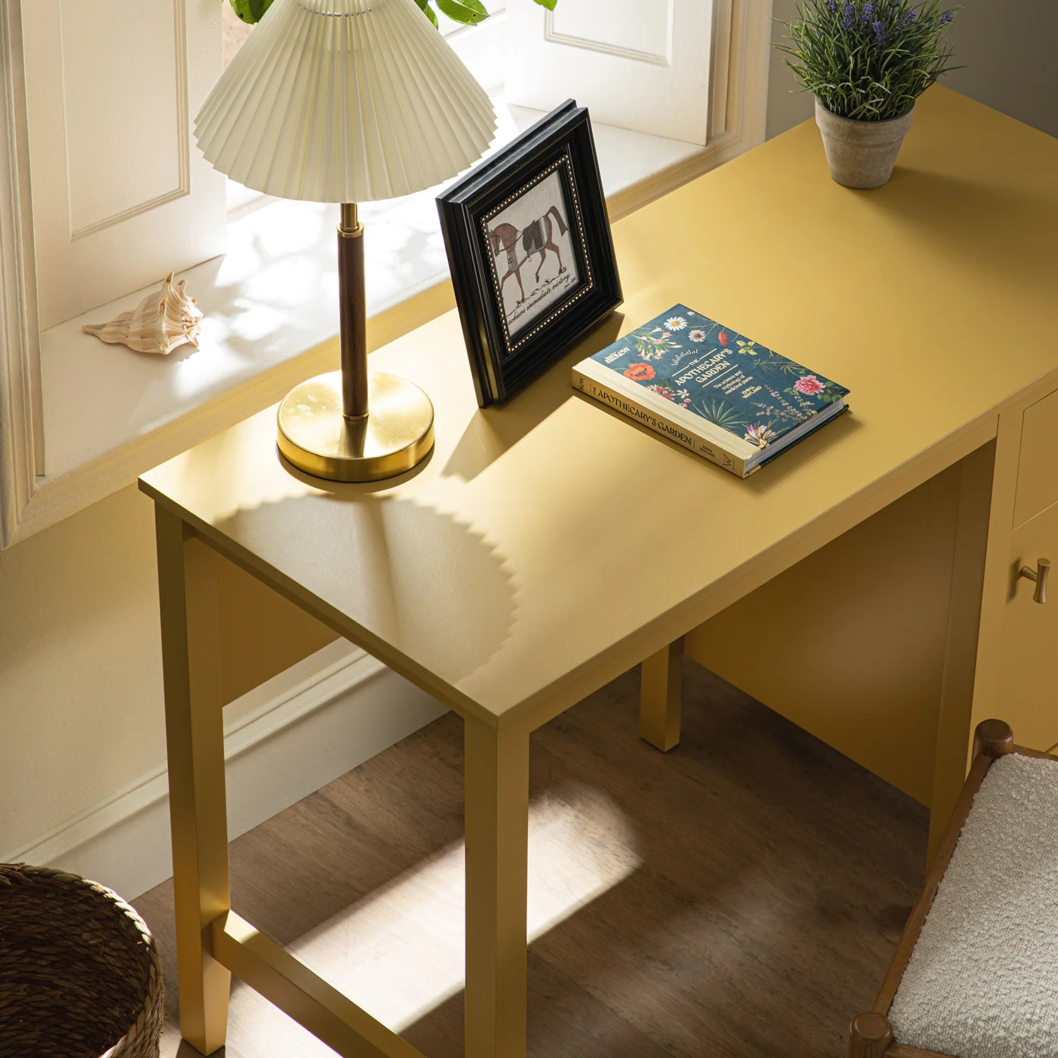 Oakham Writing Desk, Rattan Yellow - Image 5