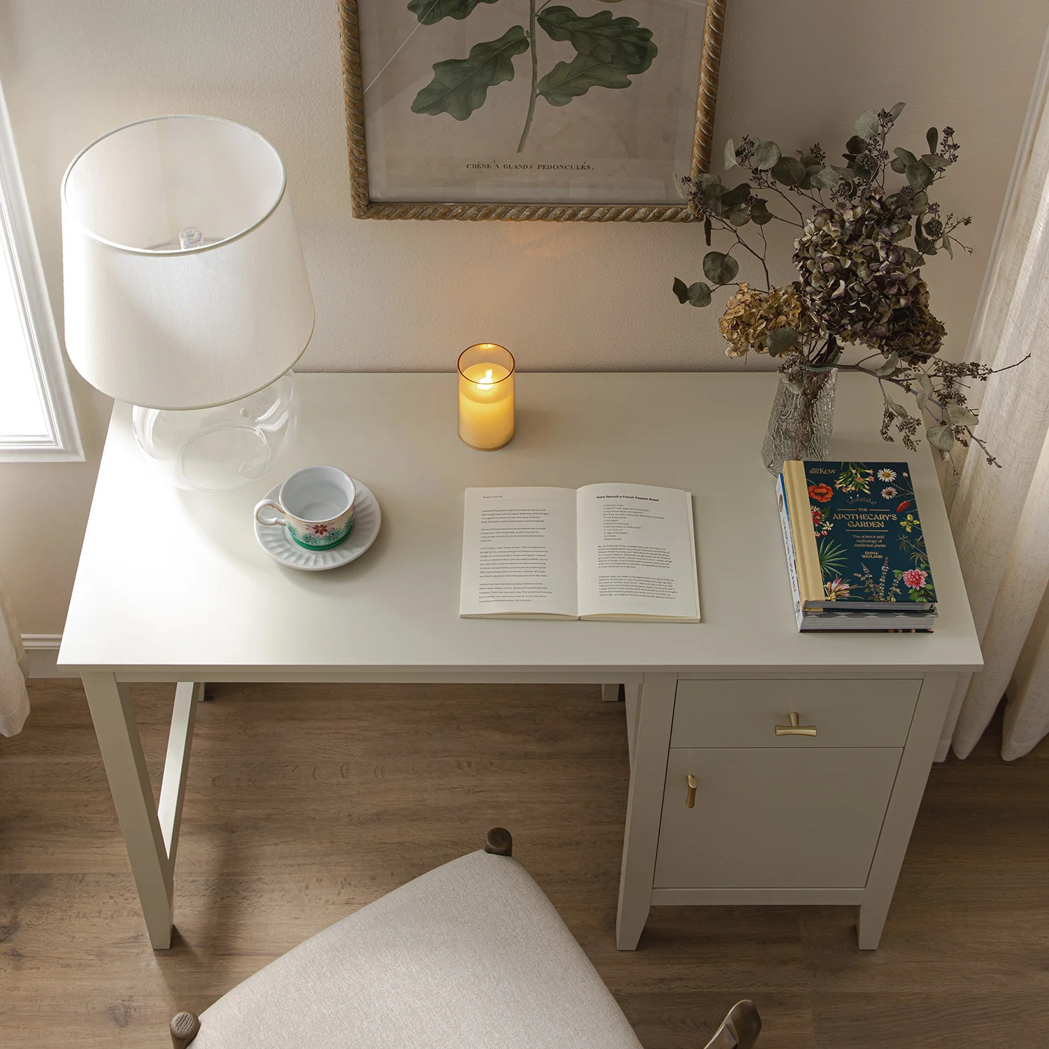Oakham Writing Desk, Shaded White - Image 4