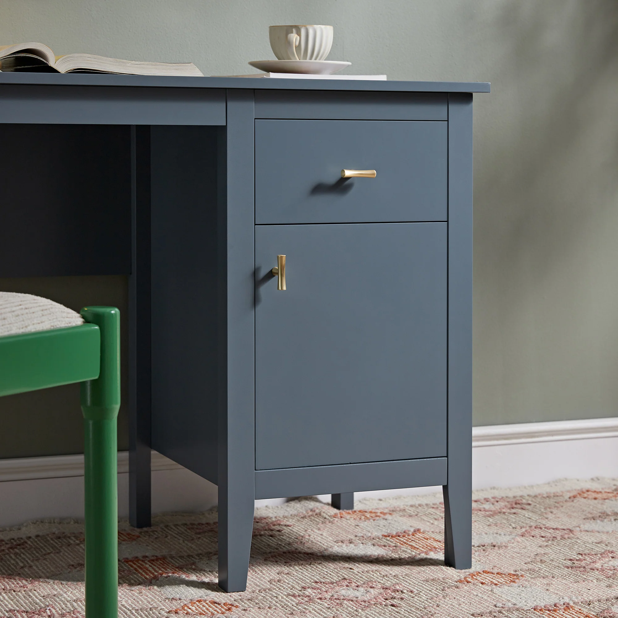 Oakham Writing Desk, Stormy Blue - Image 5