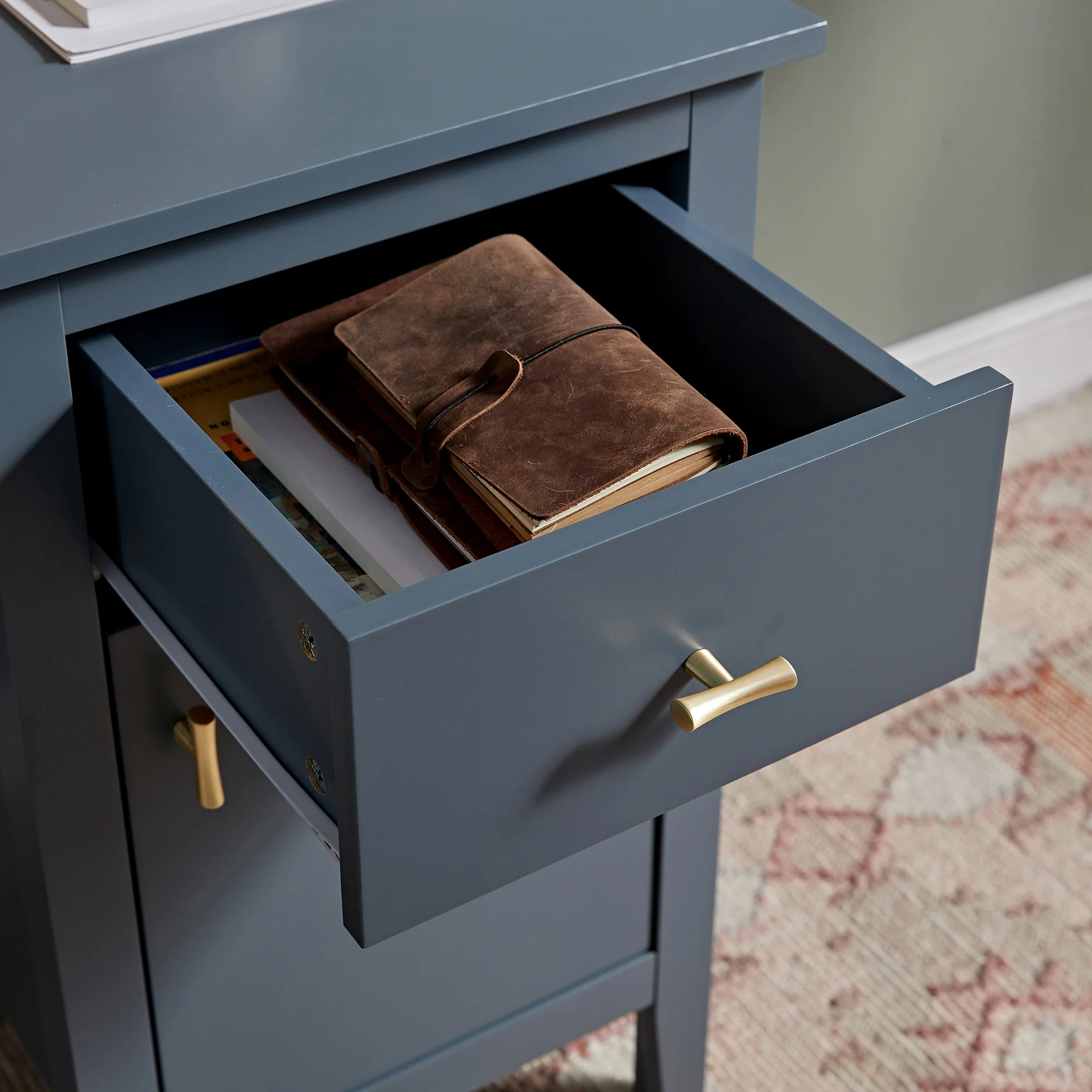Oakham Writing Desk, Stormy Blue - Image 6