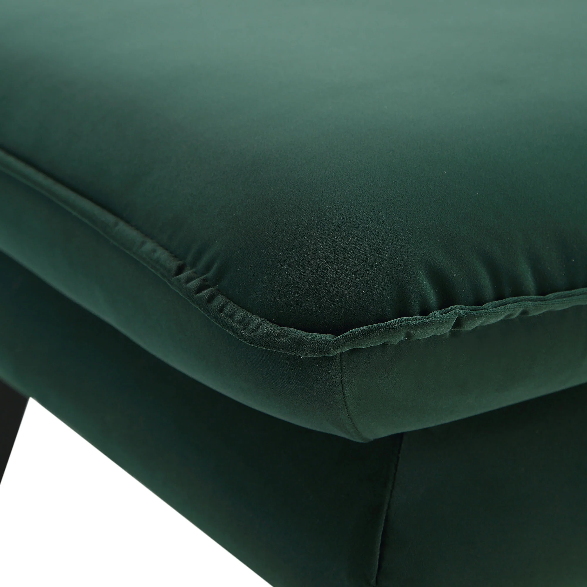 Obriel Forest Green Velvet Footstool - Image 10