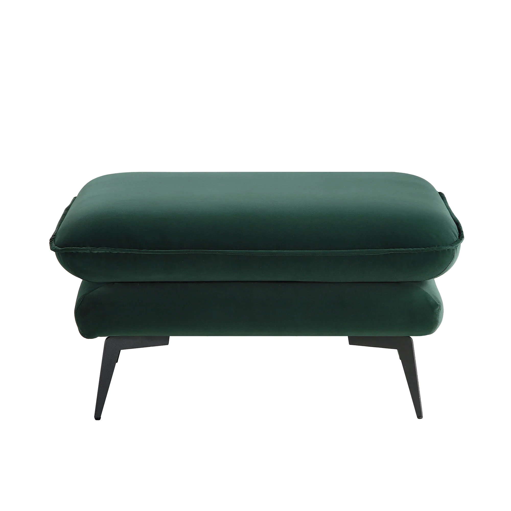 Obriel Forest Green Velvet Footstool - Image 5