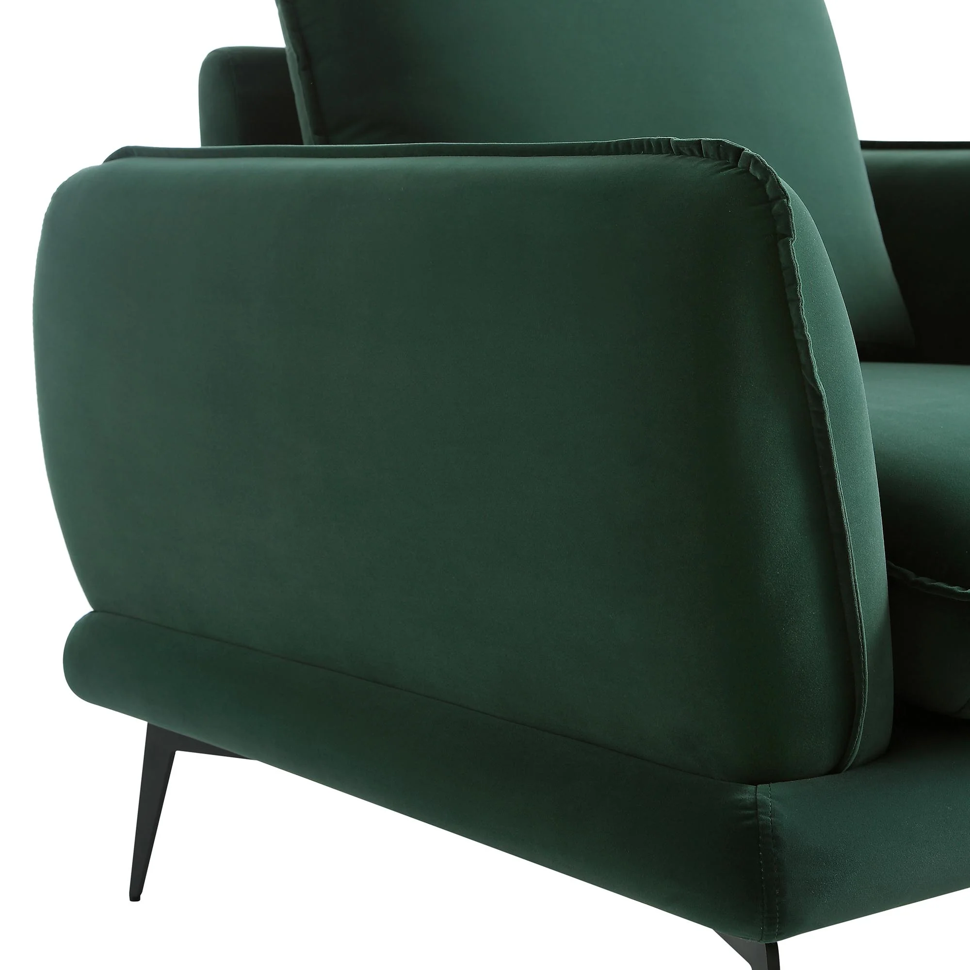 Obriel Forest Green Velvet Armchair - Image 9