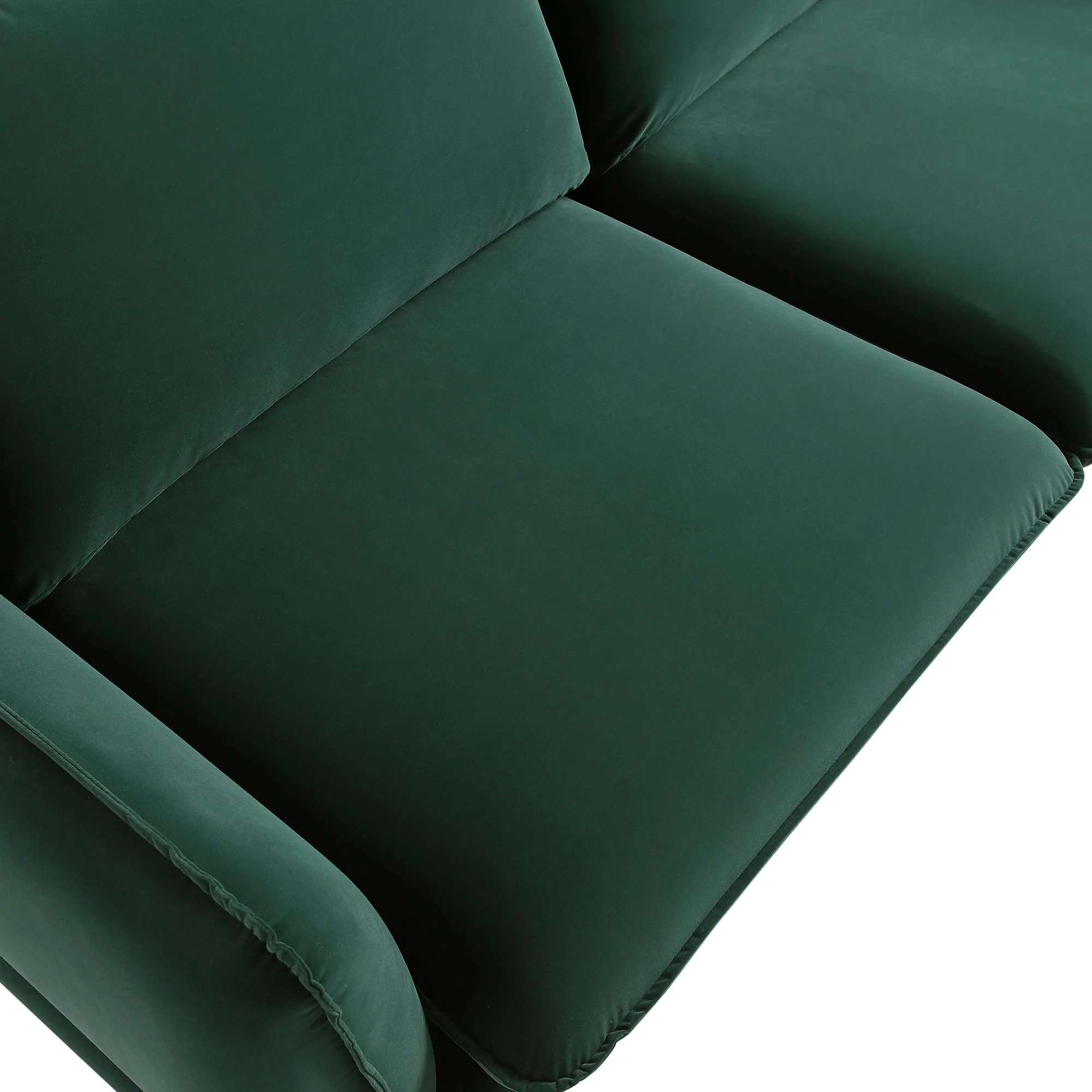 Obriel Forest Green Velvet Sofa, 3-Seater - Image 13
