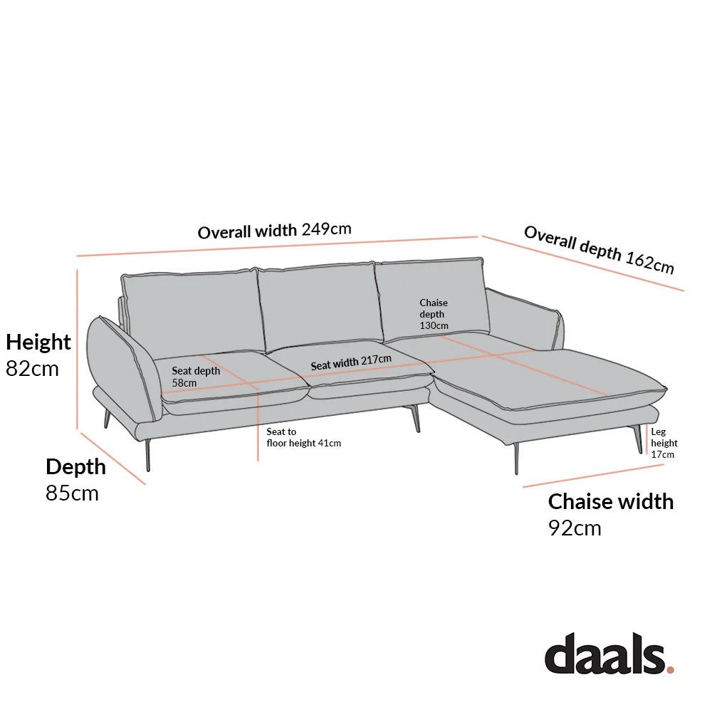 Obriel Oatmeal Fabric Sofa, Grande Chaise Sofa Right Hand Facing - Image 7