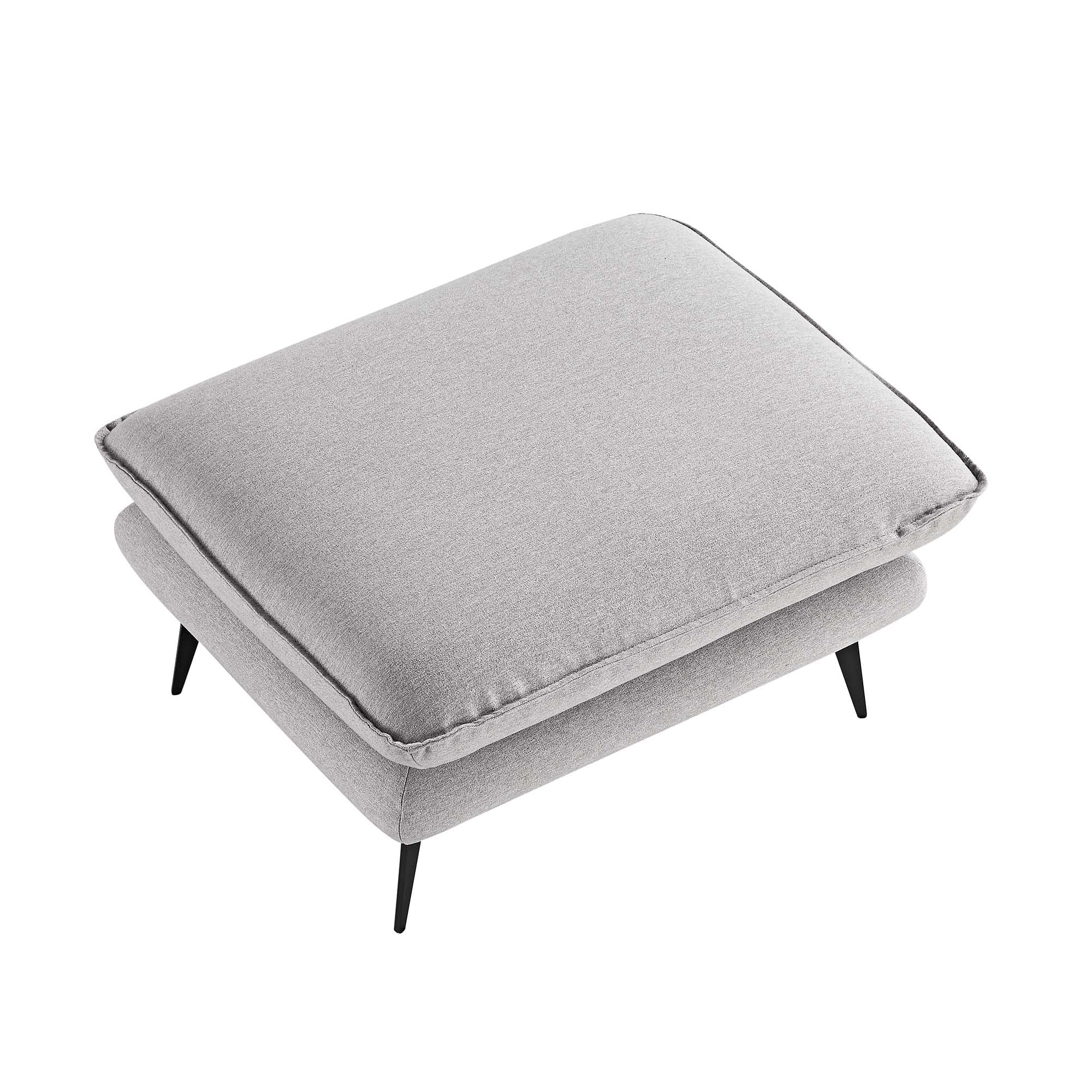 Obriel Grey Marl Fabric Footstool - Image 5