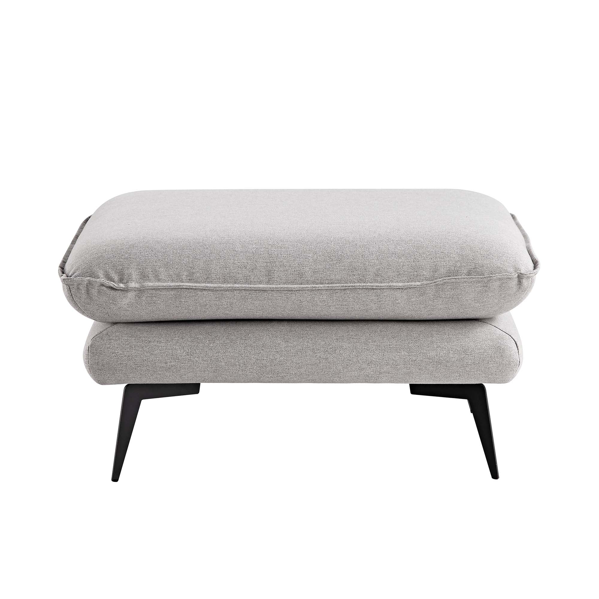 Obriel Grey Marl Fabric Footstool - Image 8
