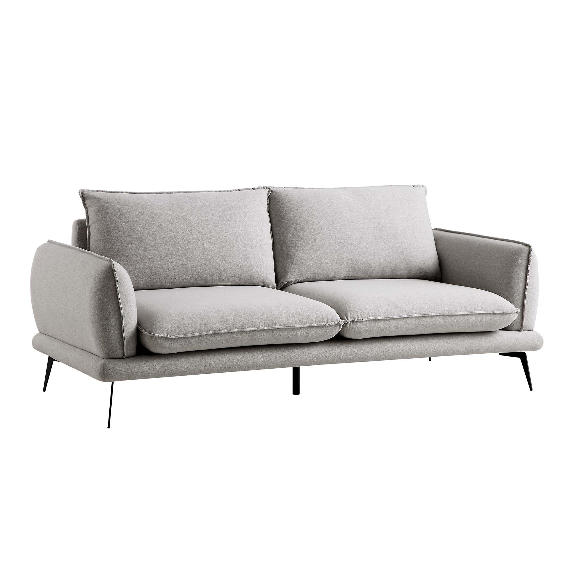Obriel Grey Marl Fabric Sofa, 3-Seater - Image 5