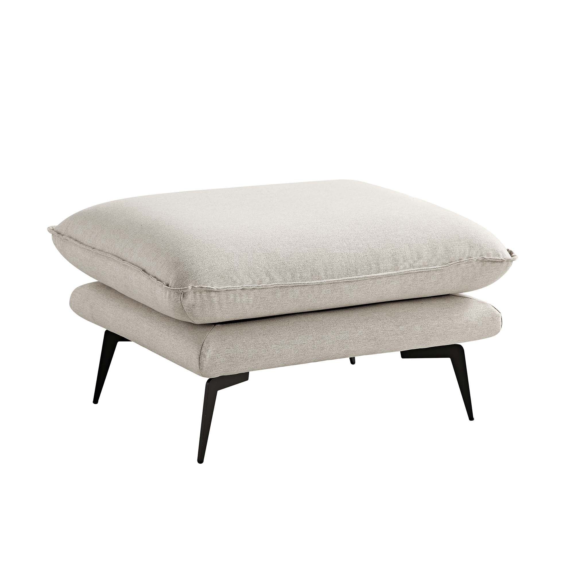 Obriel Oatmeal Fabric Footstool - Image 6