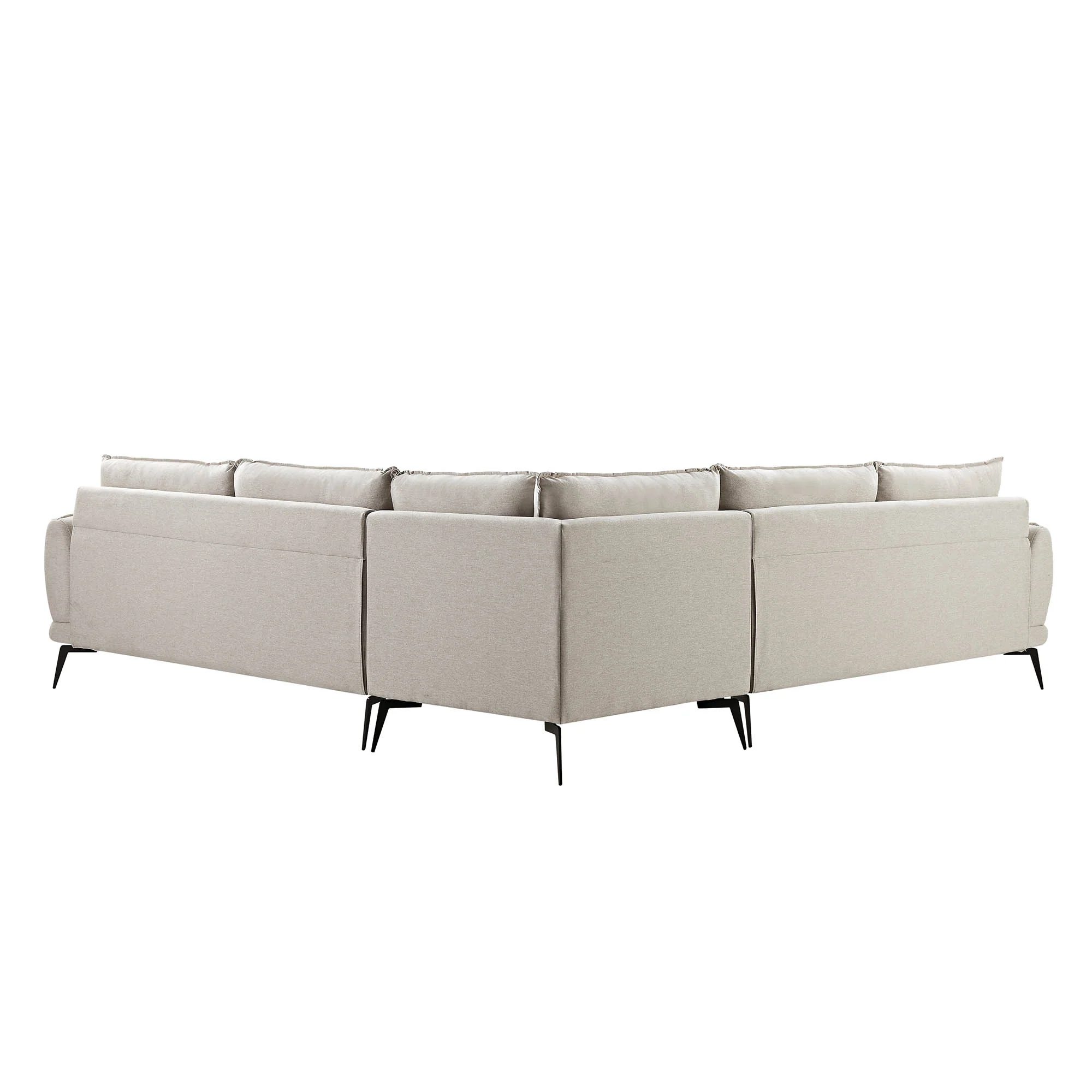 Obriel Oatmeal Fabric Grande Corner Sofa - Image 11