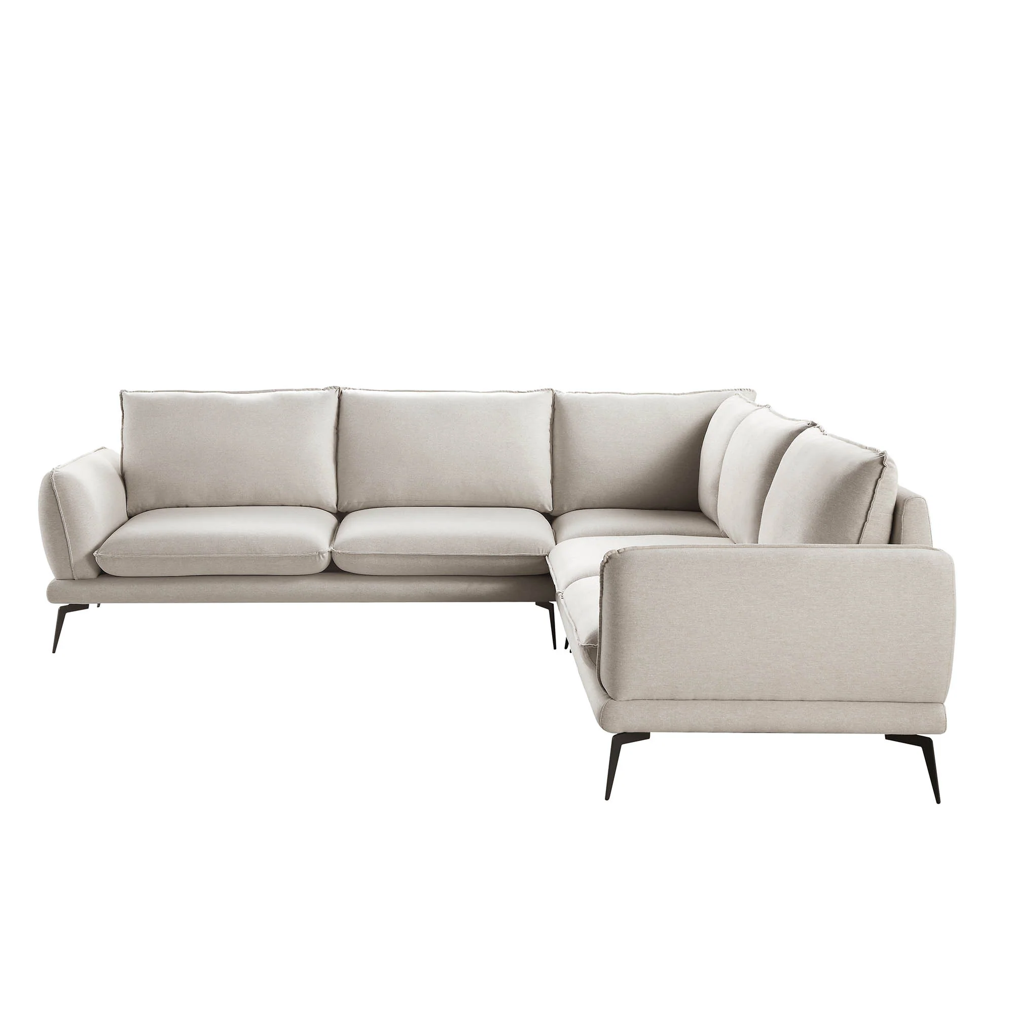 Obriel Oatmeal Fabric Grande Corner Sofa - Image 9