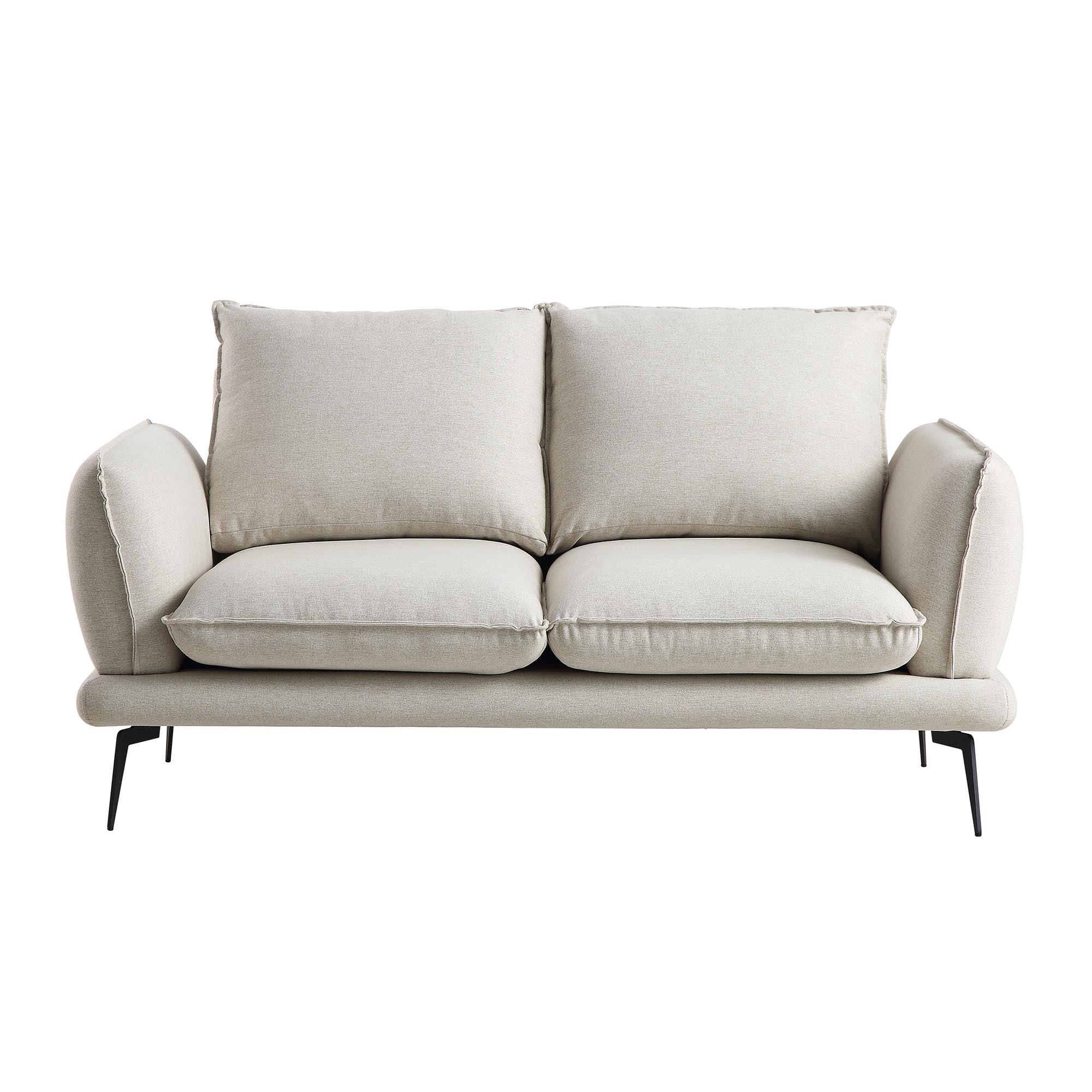 Obriel Oatmeal Fabric Sofa, 2-Seater - Image 4