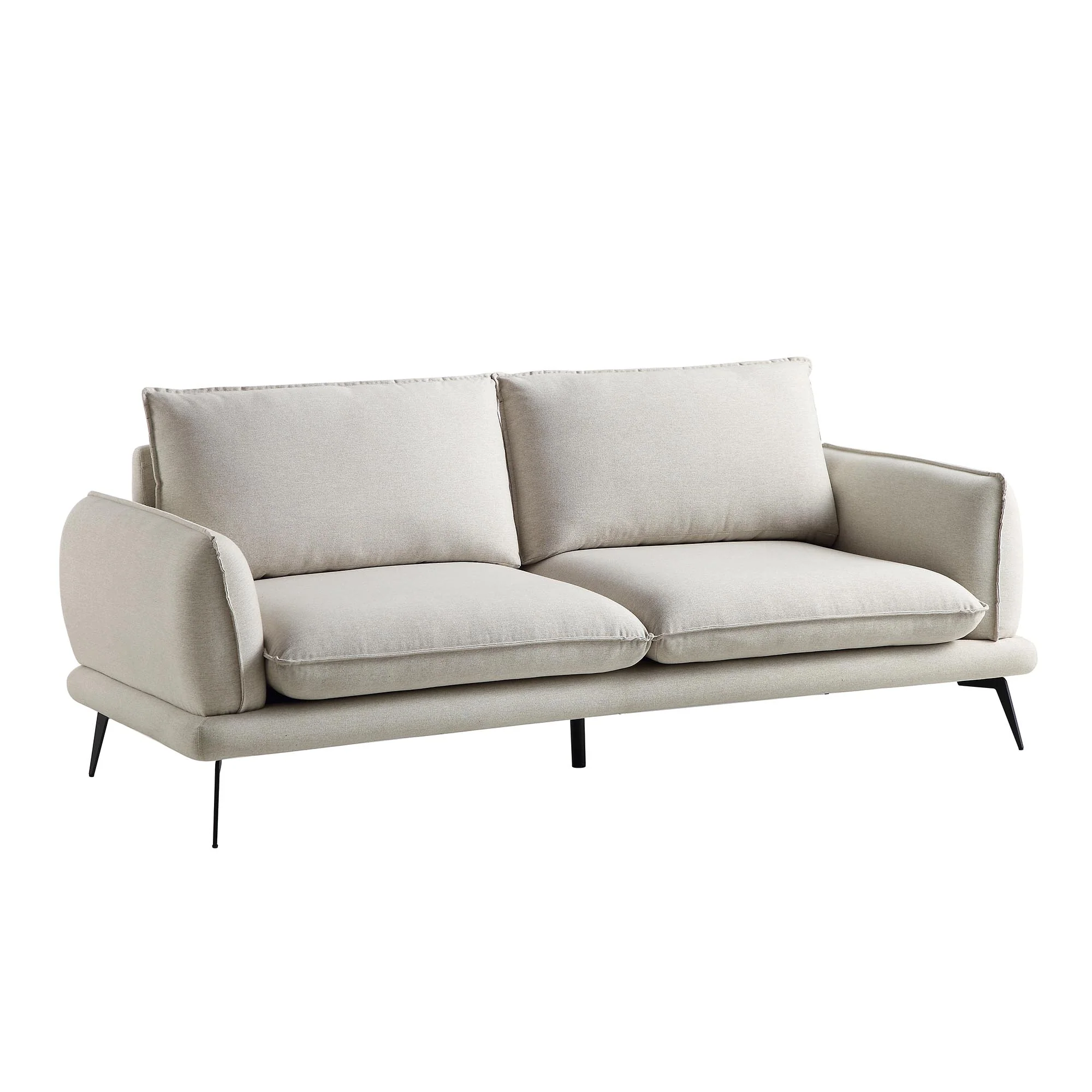 Obriel Oatmeal Fabric Sofa, 3-Seater - Image 5