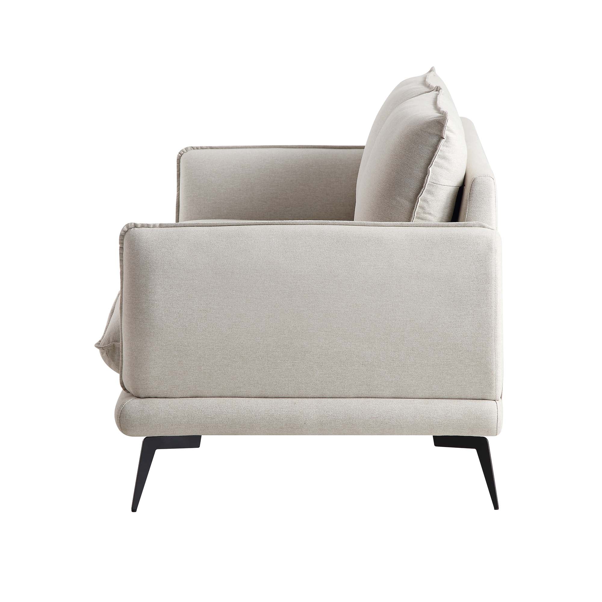 Obriel Oatmeal Fabric Sofa, 3-Seater - Image 8