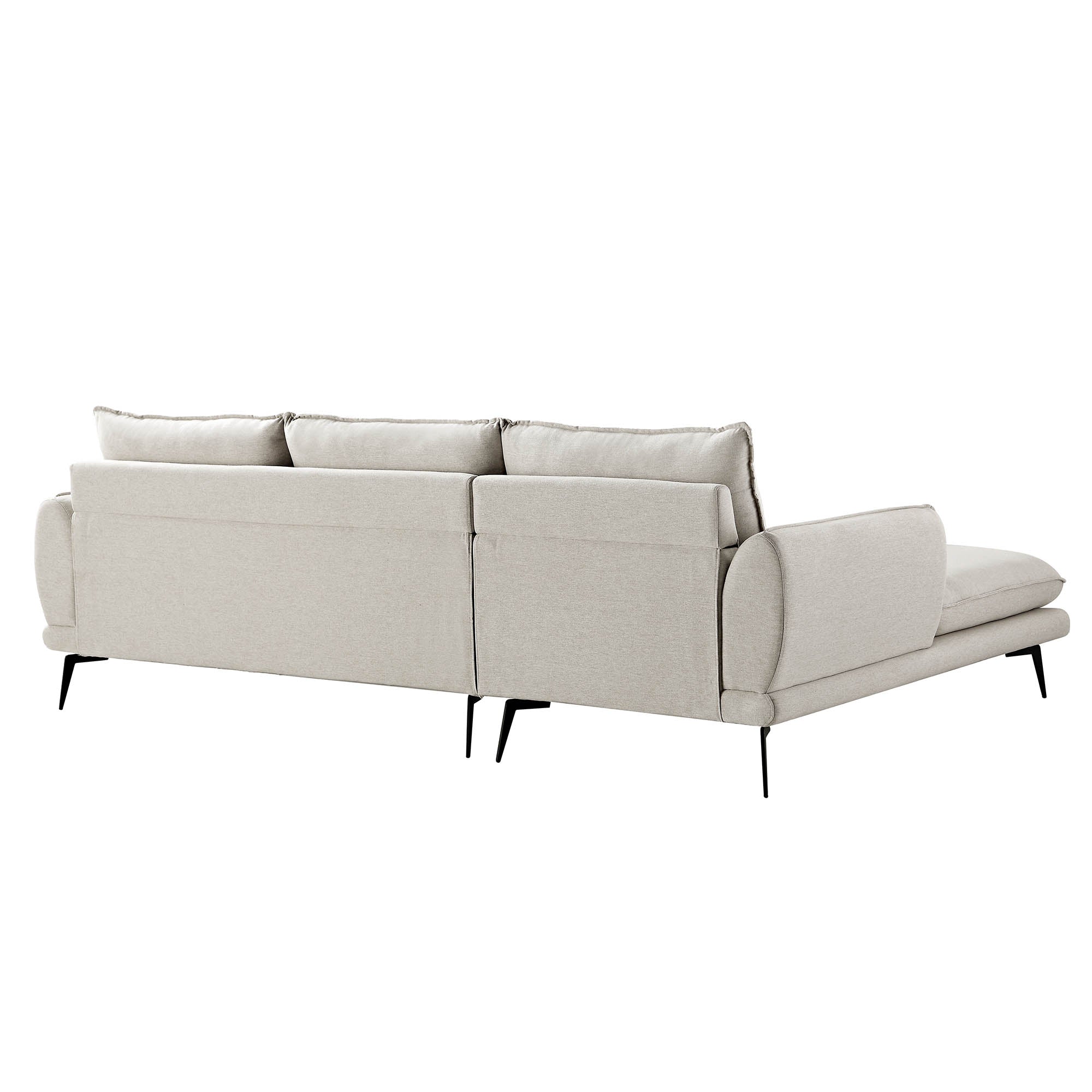 Obriel Oatmeal Fabric Sofa, Grande Chaise Sofa Left Hand Facing - Image 11