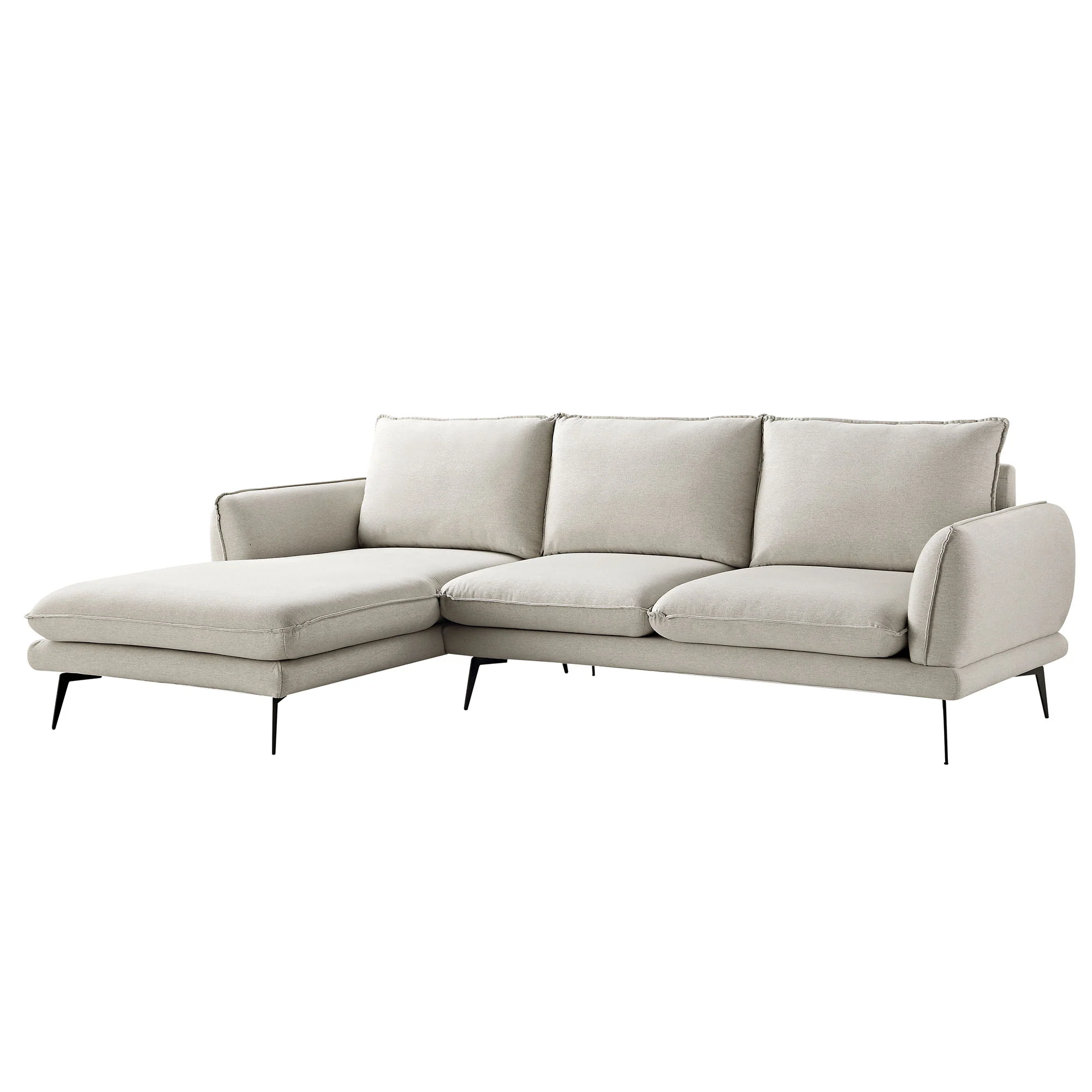 Obriel Oatmeal Fabric Sofa, Grande Chaise Sofa Left Hand Facing - Image 6