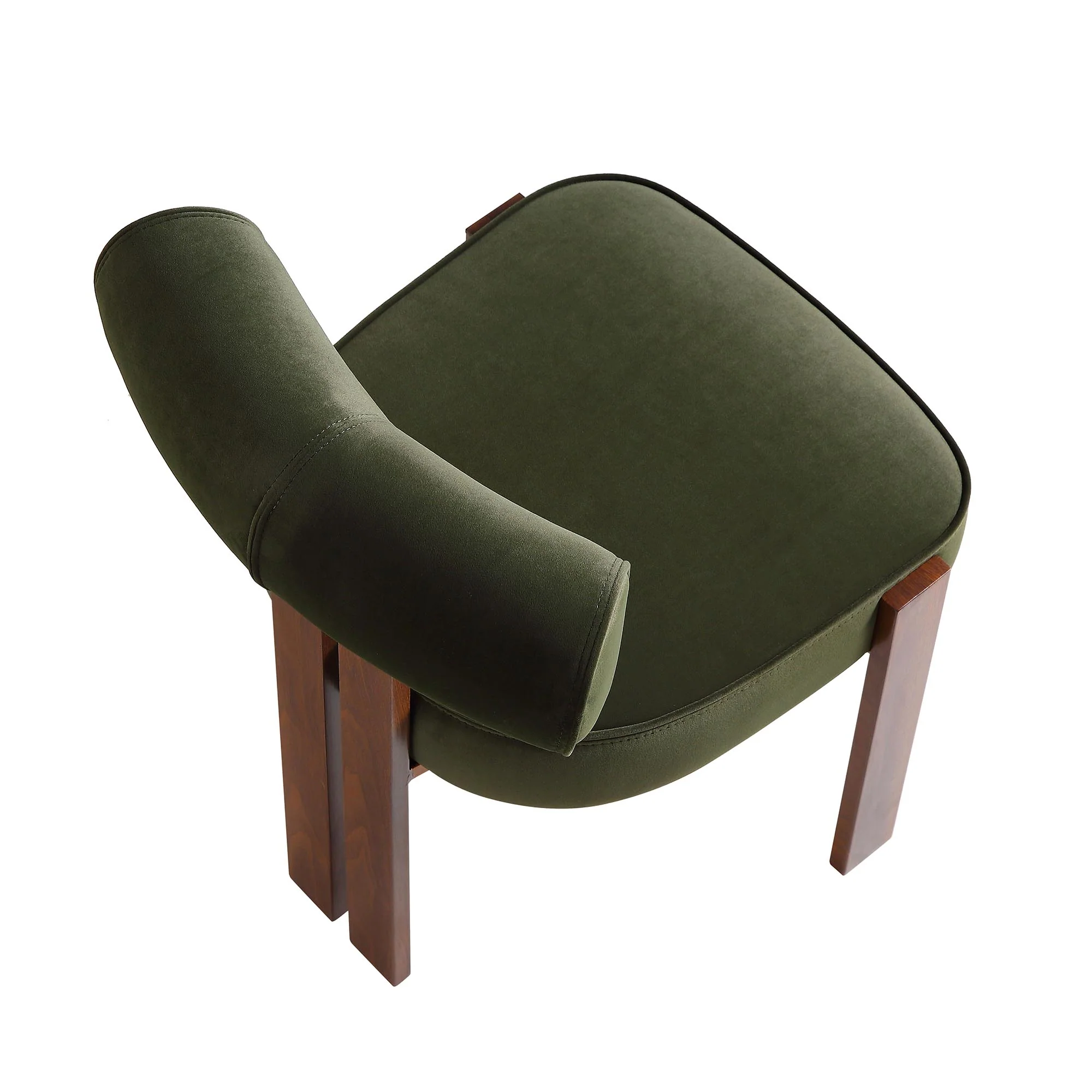 Ophelia Moss Green Velvet Dining Chair - Image 11