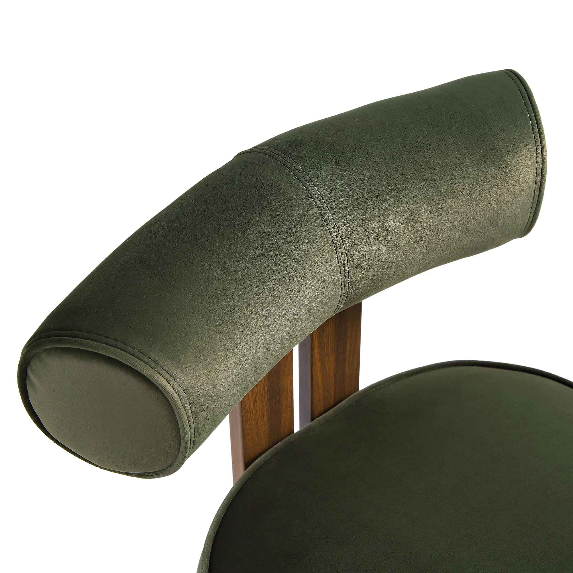 Ophelia Moss Green Velvet Dining Chair - Image 12