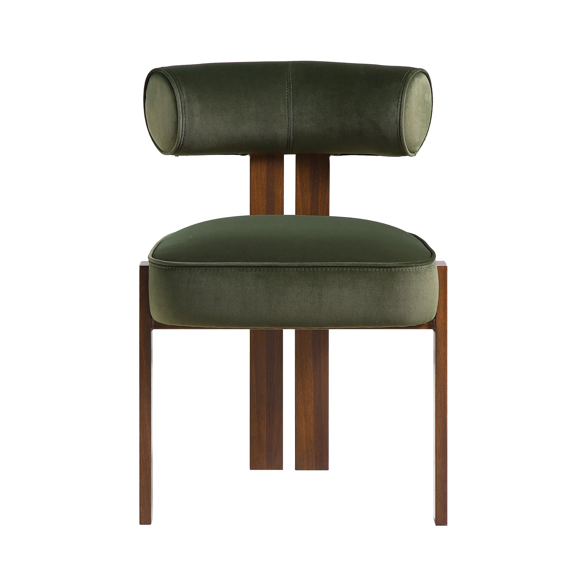 Ophelia Moss Green Velvet Dining Chair - Image 4