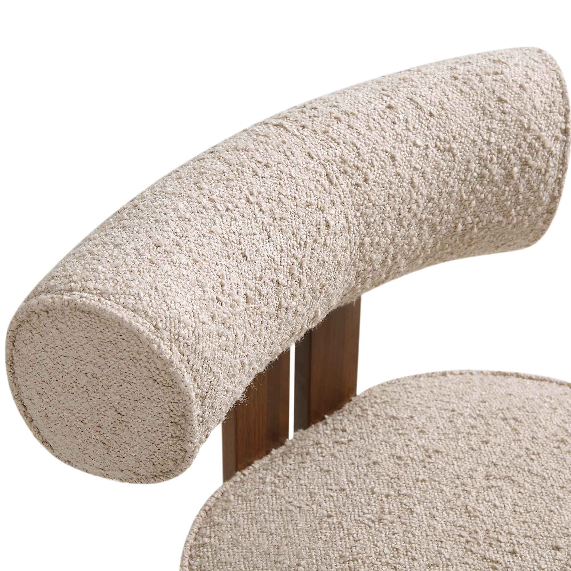 Ophelia Taupe Boucle Dining Chair - Image 10