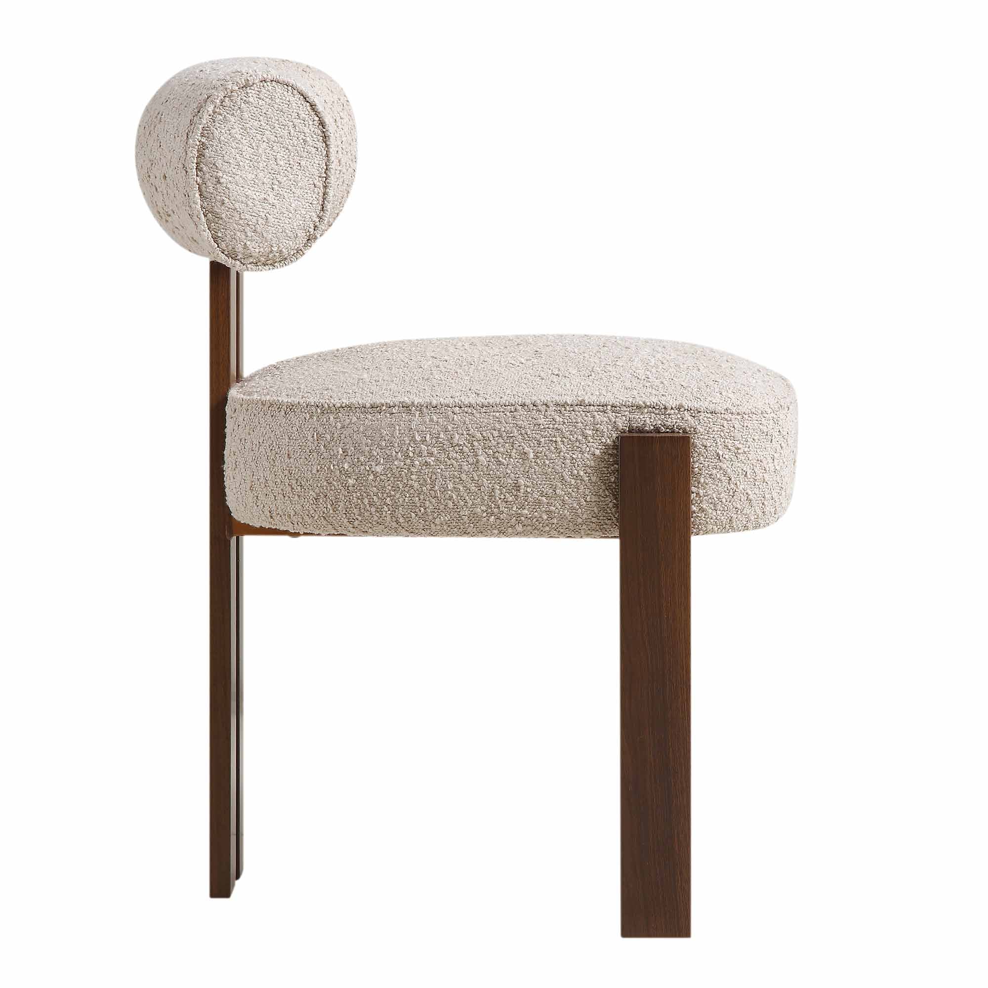 Ophelia Taupe Boucle Dining Chair - Image 7