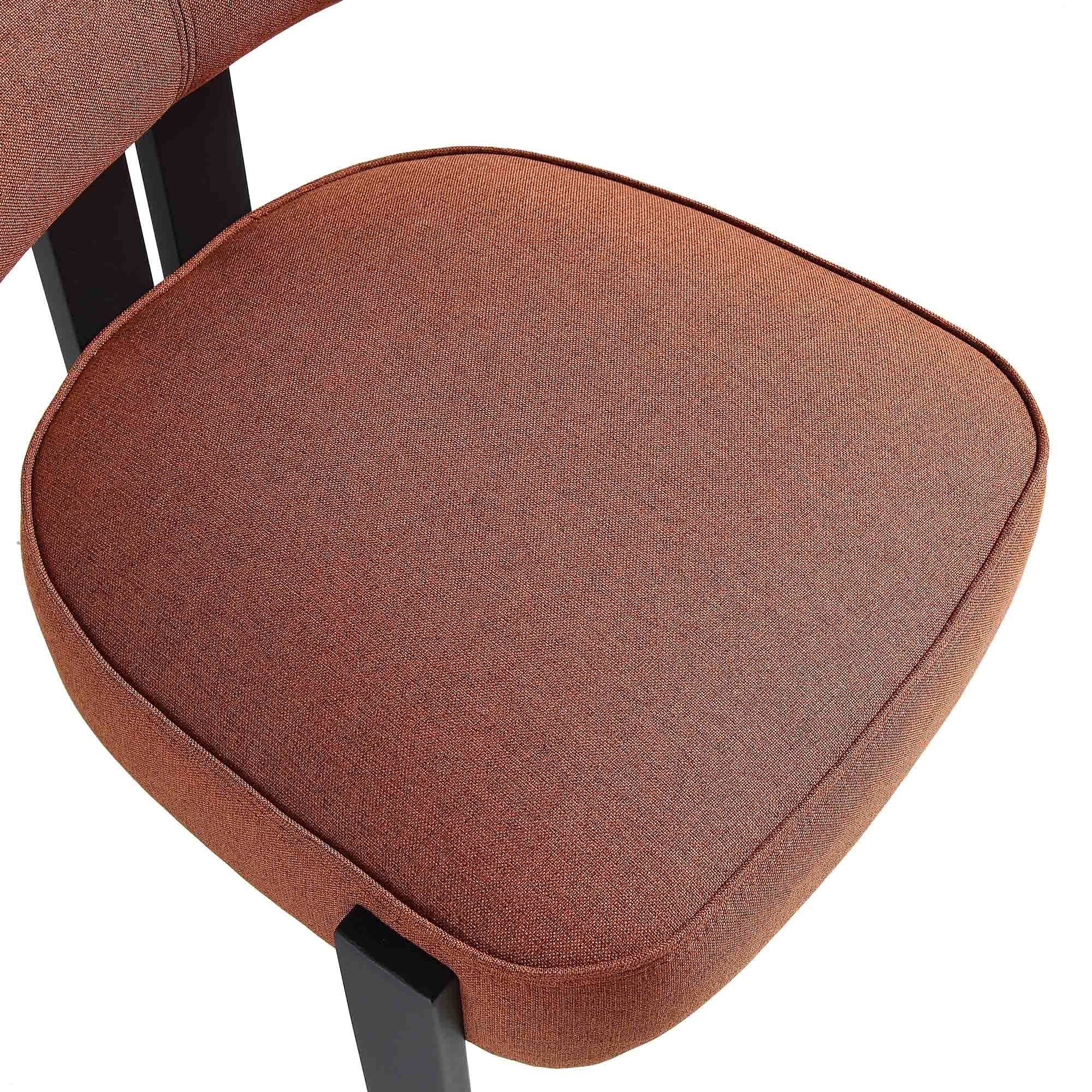 Ophelia Terracotta Fabric Dining Chair - Image 13