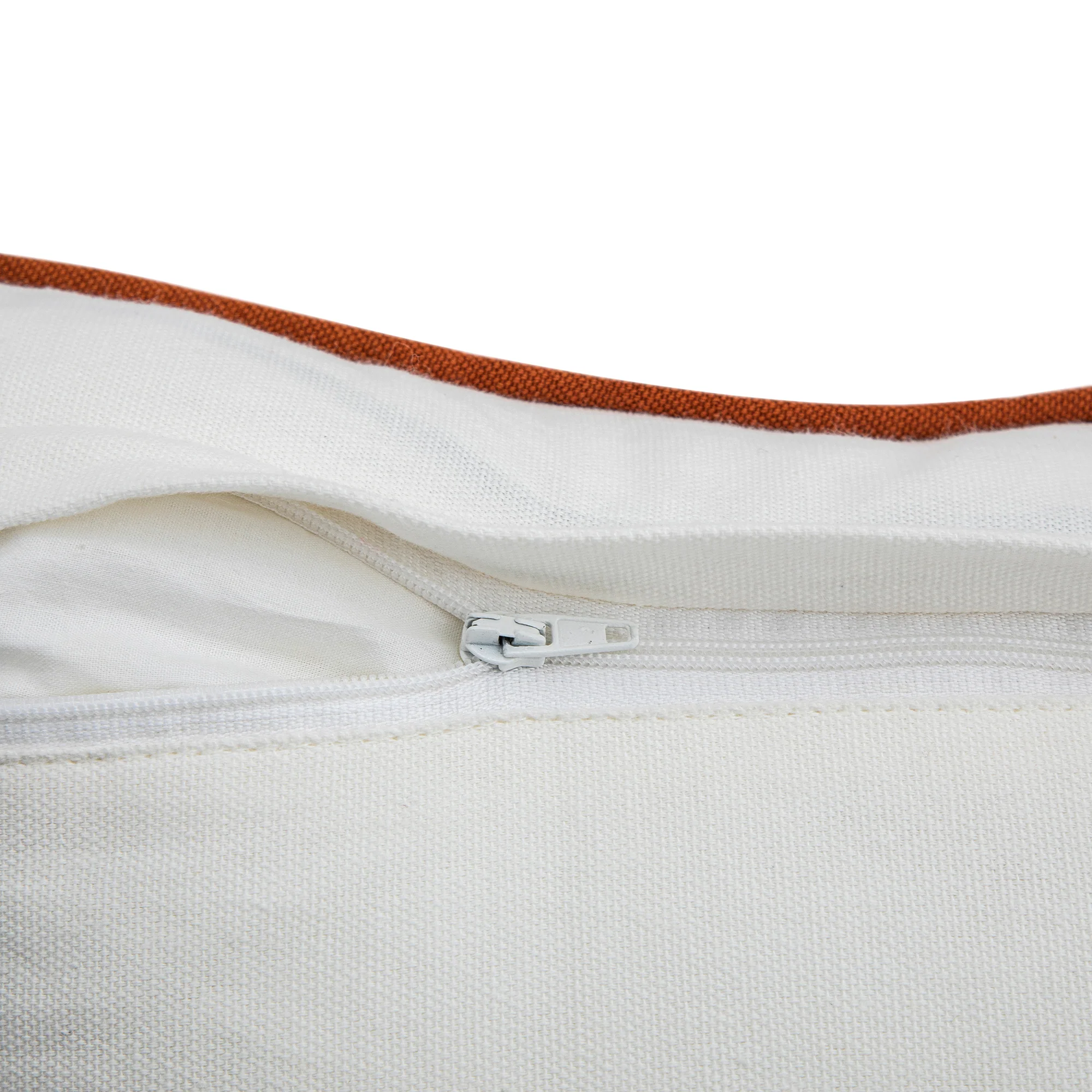 Patola Ikat Orange and Green French Knot Linen Cushion - Image 6