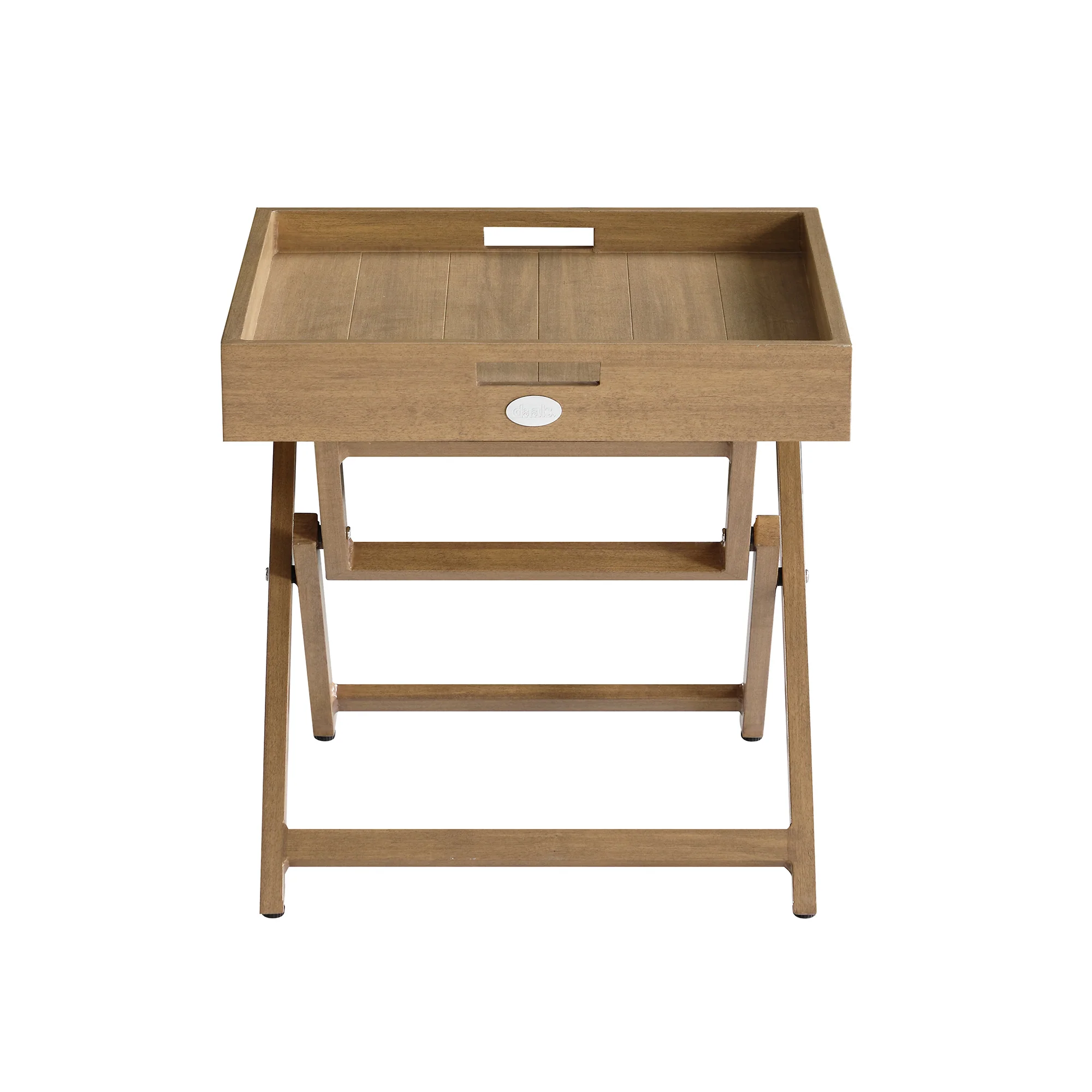Pedra Aluminium Outdoor Side Tray Table, Natural - Image 2