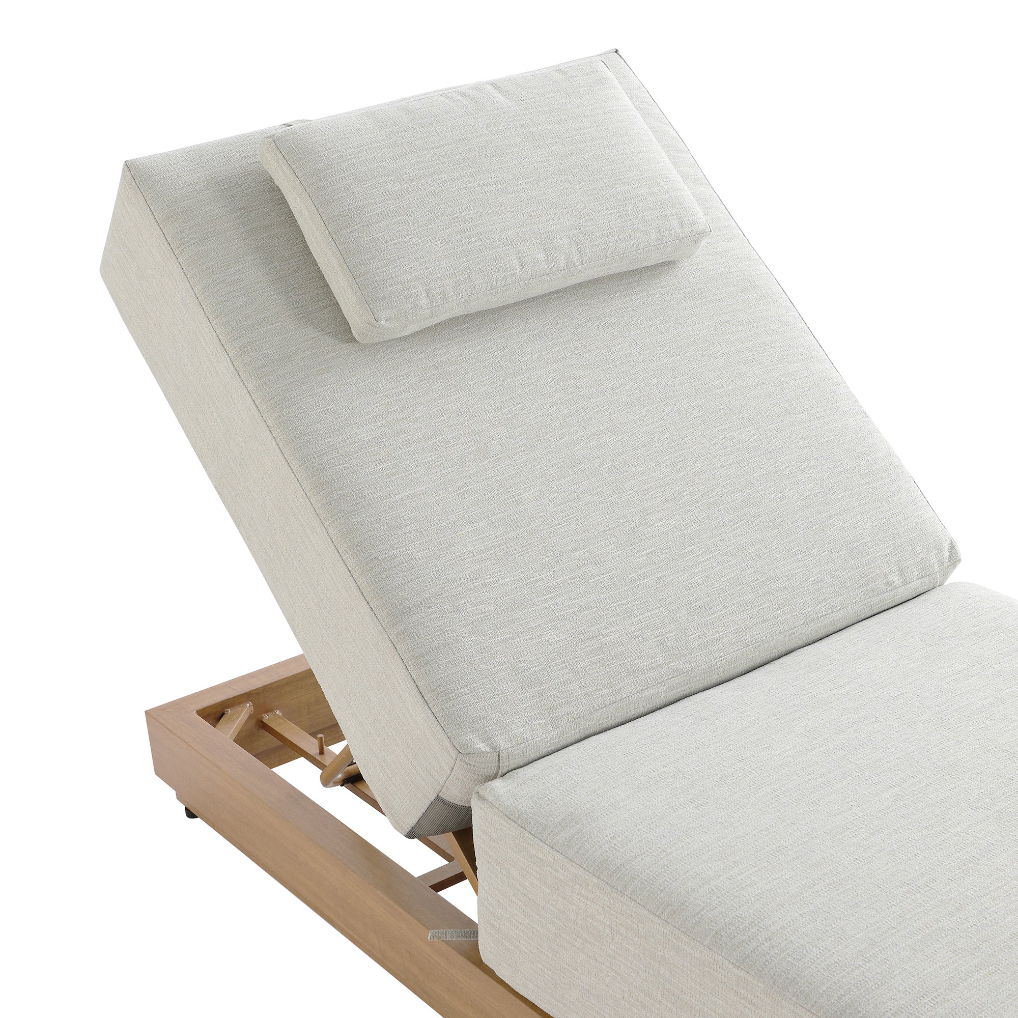 Pedra Rope and Aluminium Outdoor Sun Lounger and Side Table Set, Natural - Image 2