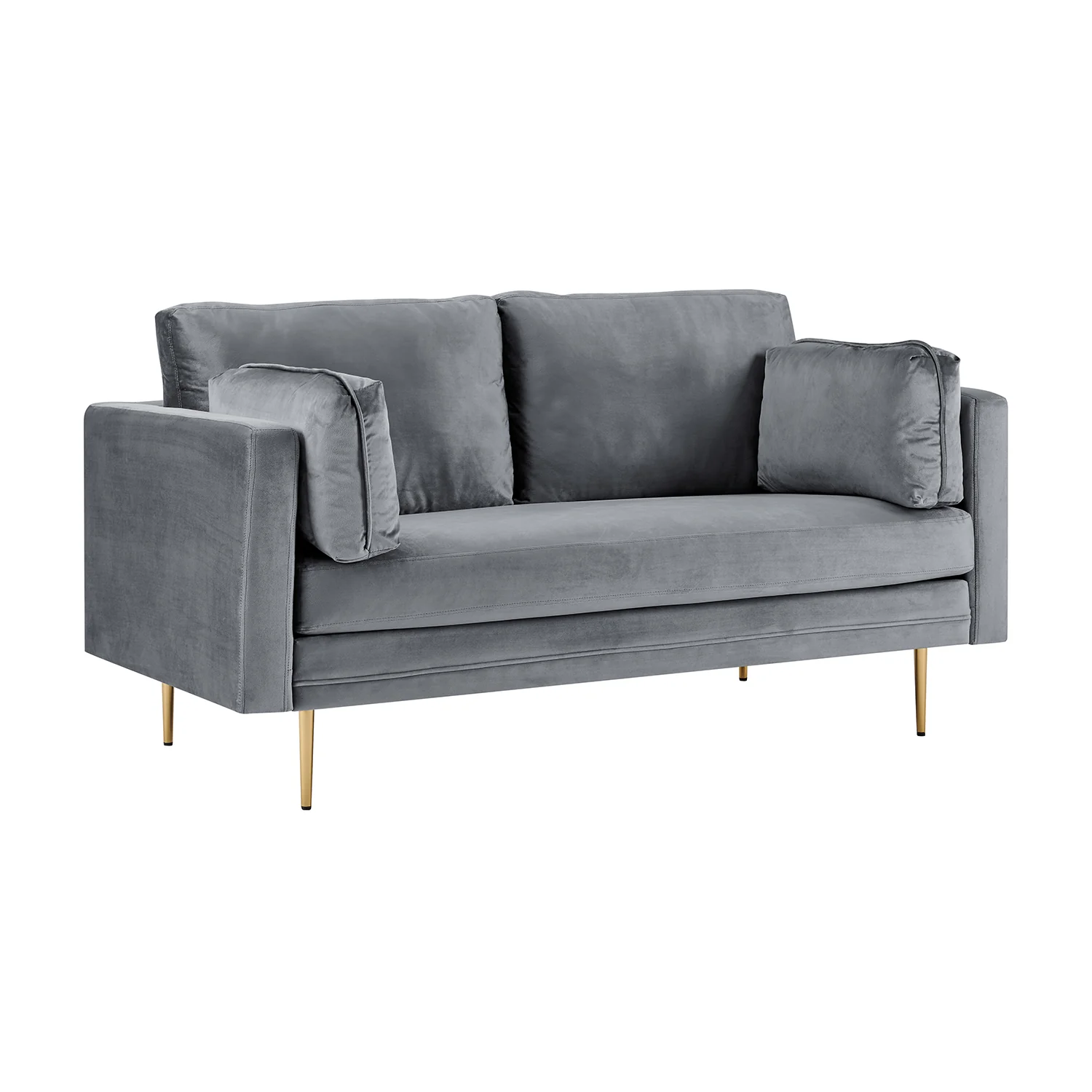 Pelham Grey Velvet Fabric Sofa - Image 6