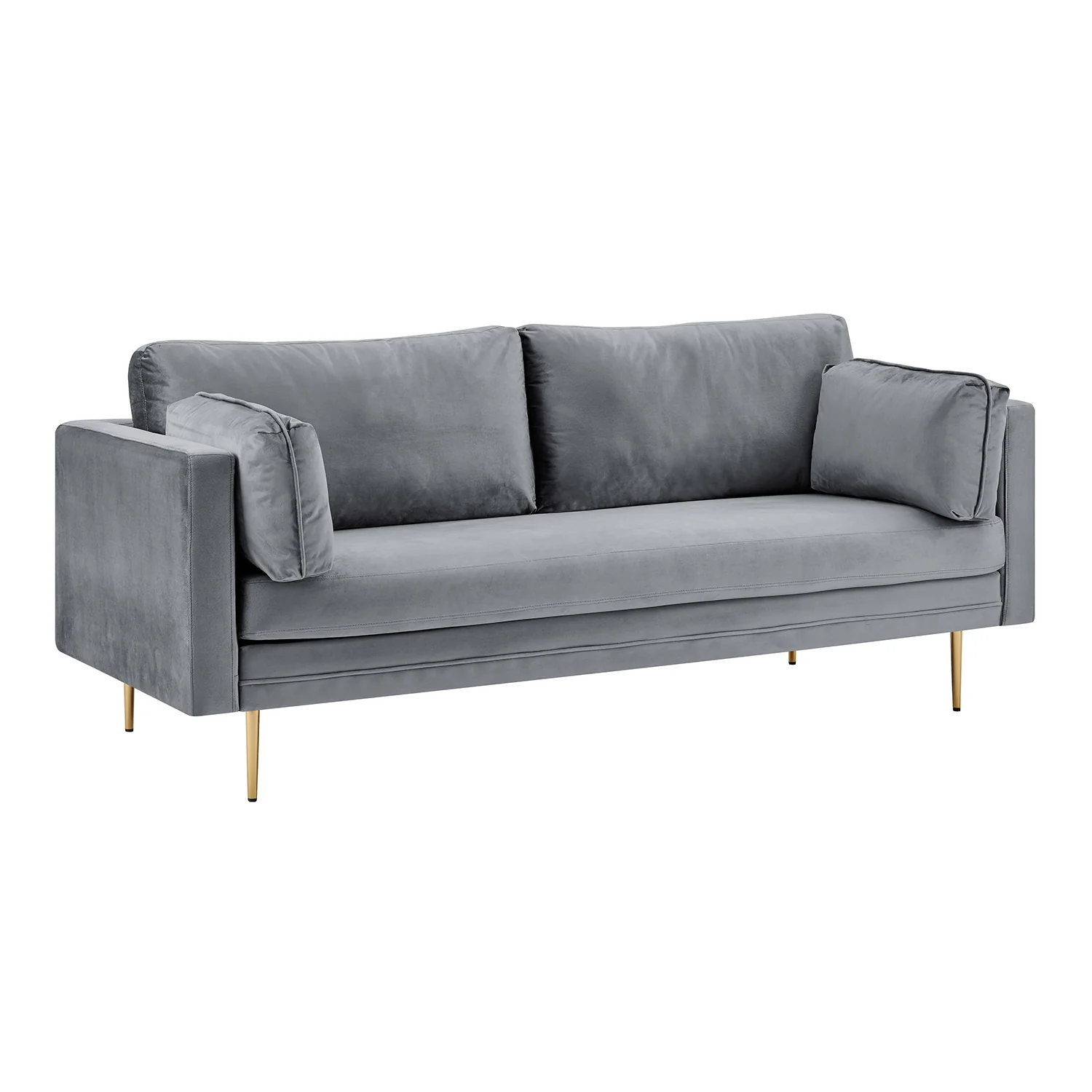 Pelham Grey Velvet Fabric Sofa - Image 7