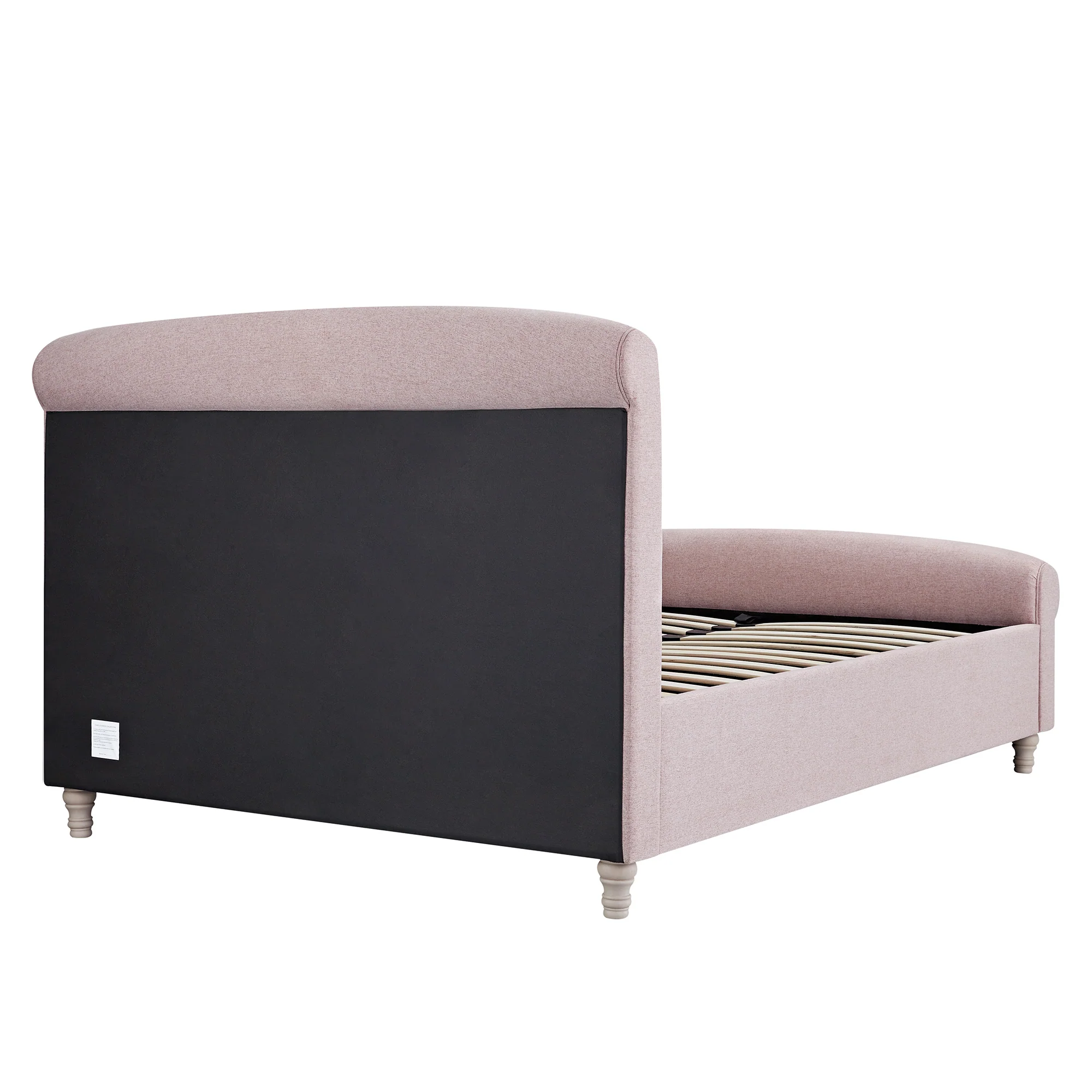 Porchester Ottoman Storage Sleigh Bed, Rosewater Pink Fabric - Image 15
