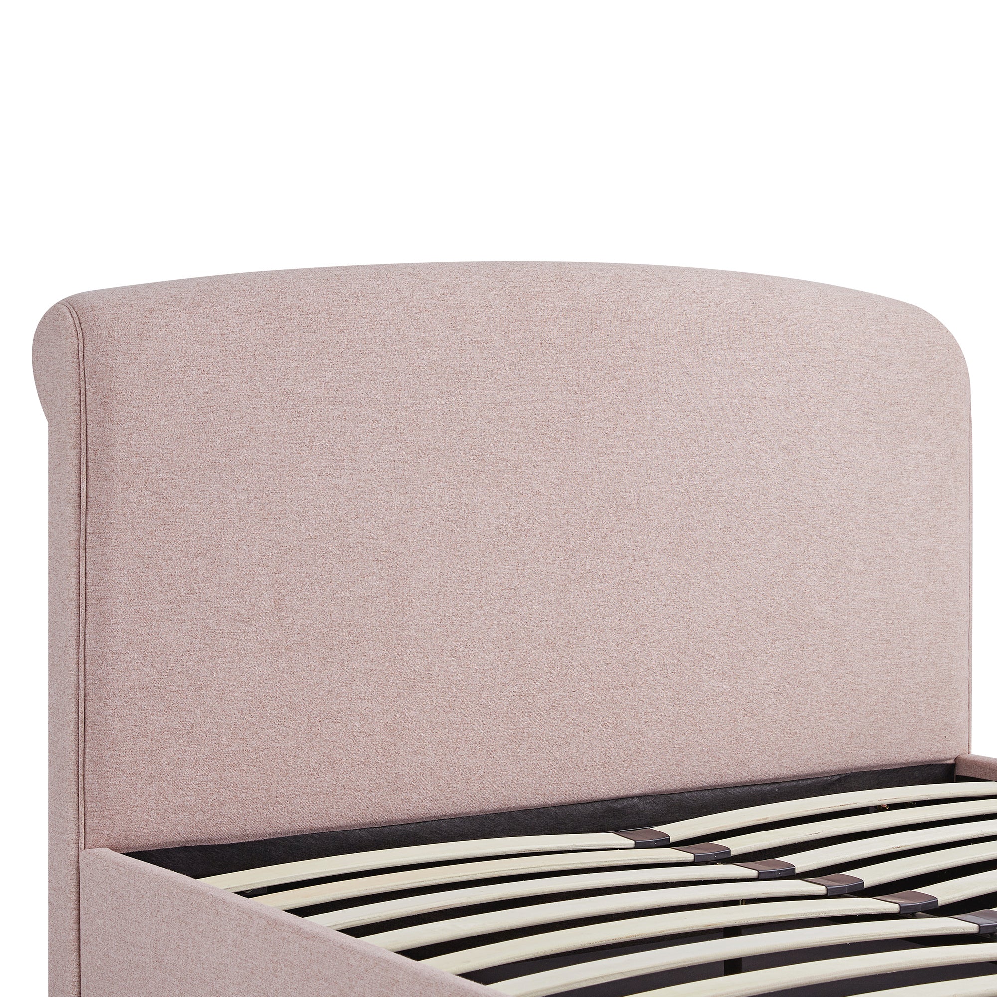 Porchester Ottoman Storage Sleigh Bed, Rosewater Pink Fabric - Image 16