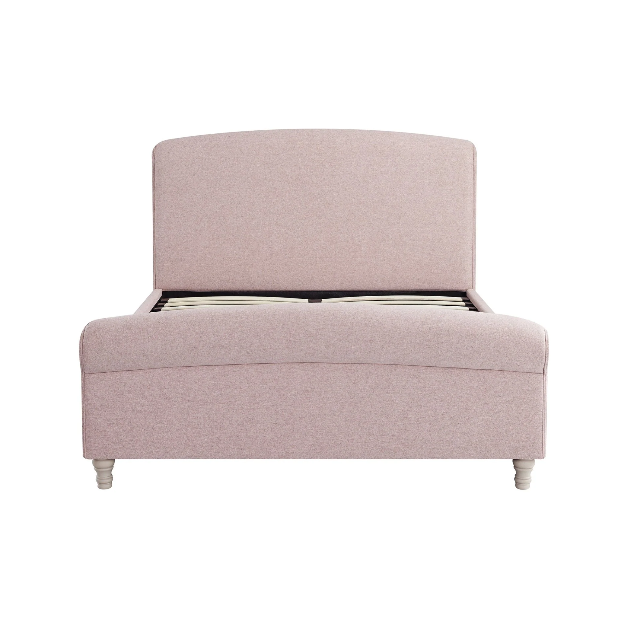 Porchester Ottoman Storage Sleigh Bed, Rosewater Pink Fabric - Image 9