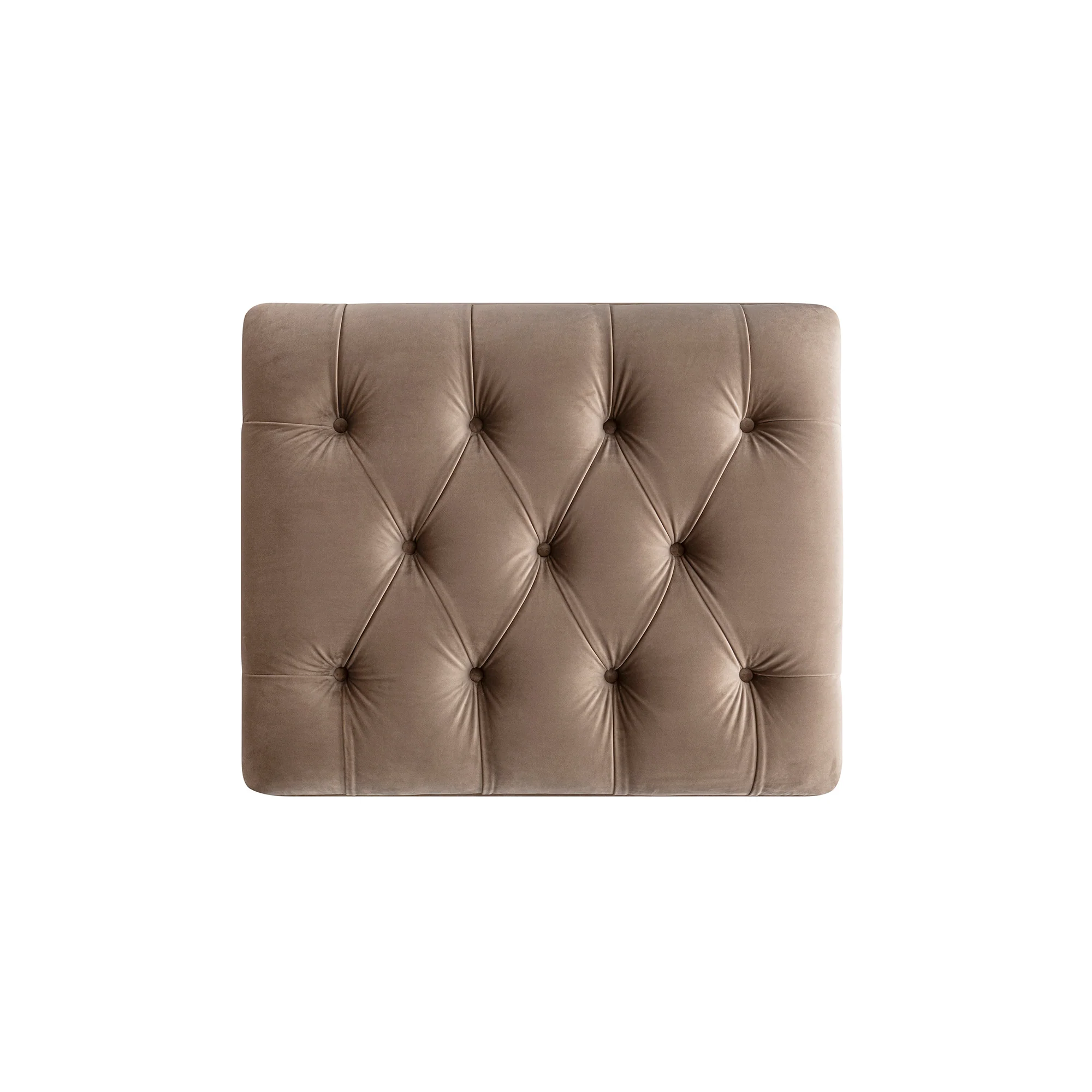Portland Single Buttoned Fold-Out Bed in Ottoman, Mink Velvet - Image 16
