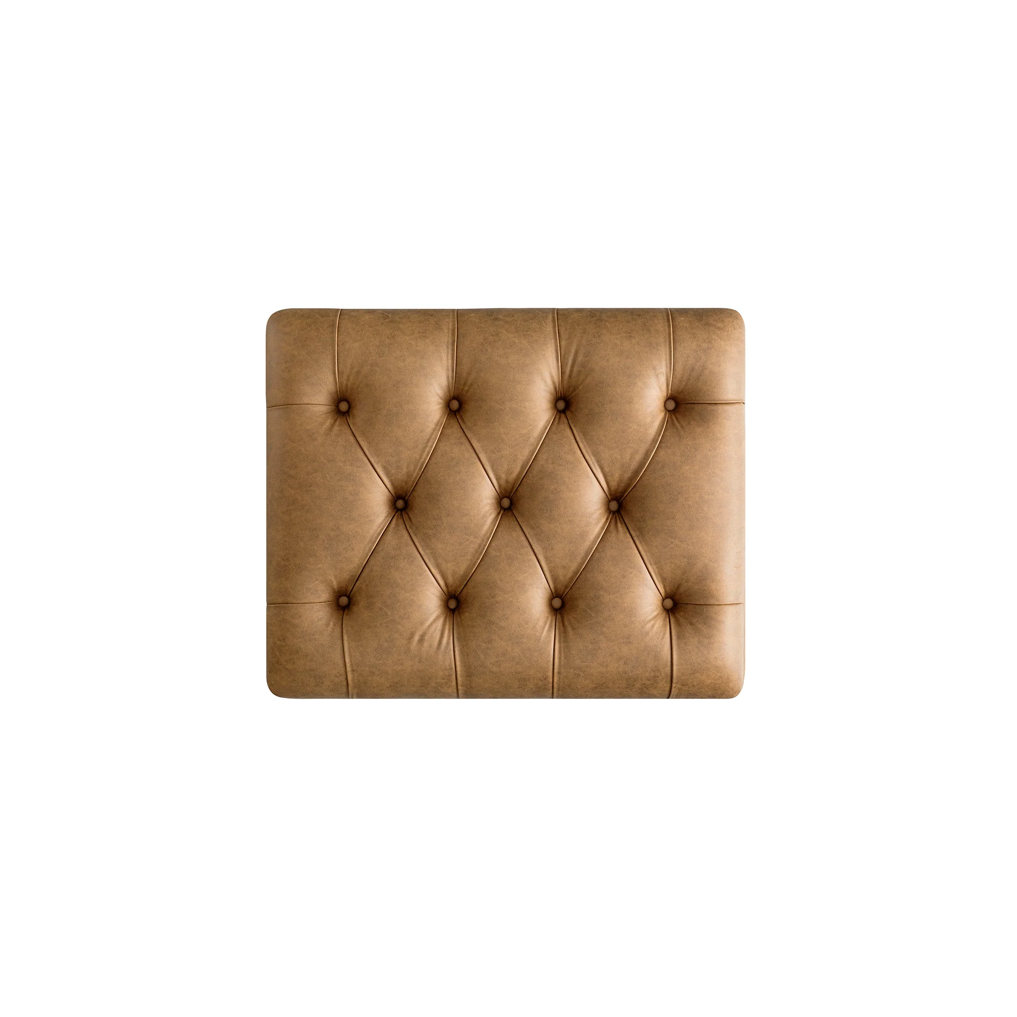 Portland Single Buttoned Fold-Out Bed in Ottoman, Tan Faux Suede - Image 14