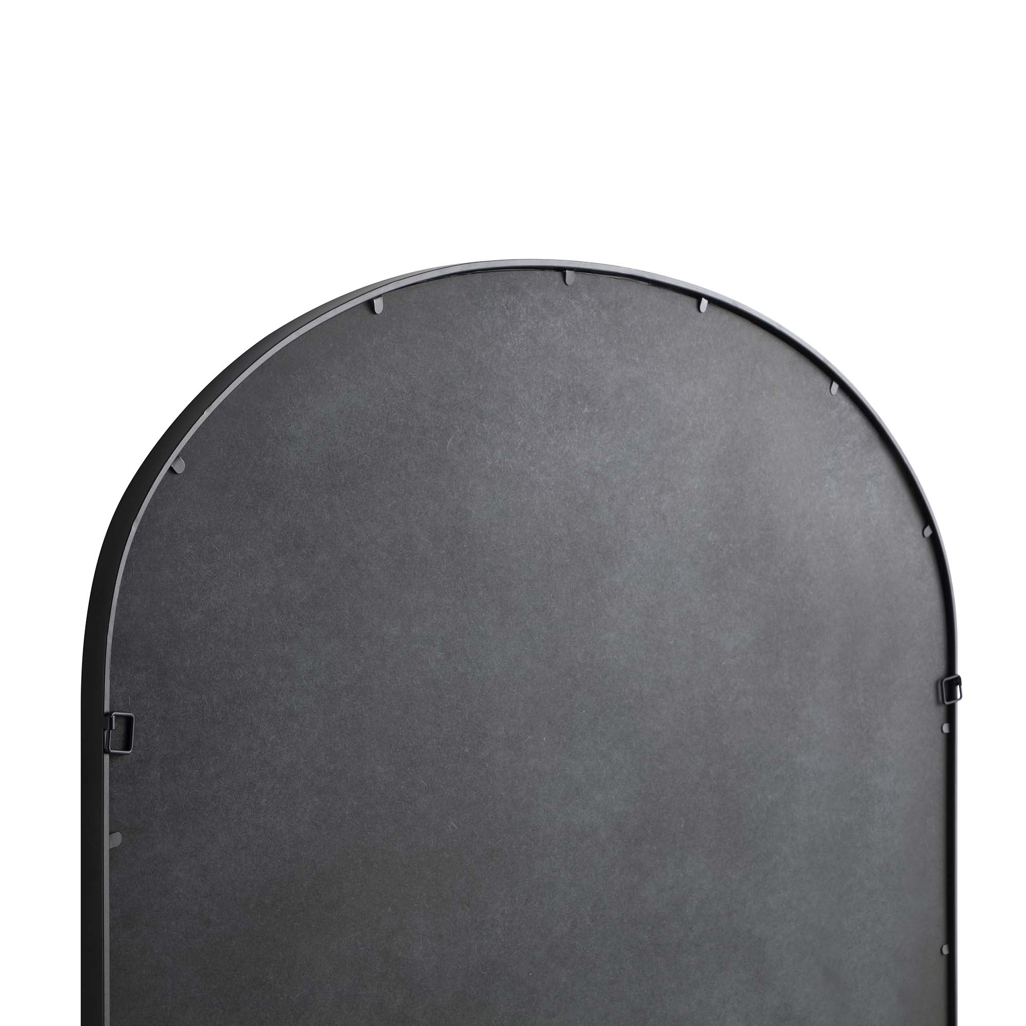 Portobello Arched Full Length Metal Frame Window Mirror 180 x 140 cm, Black - Image 7