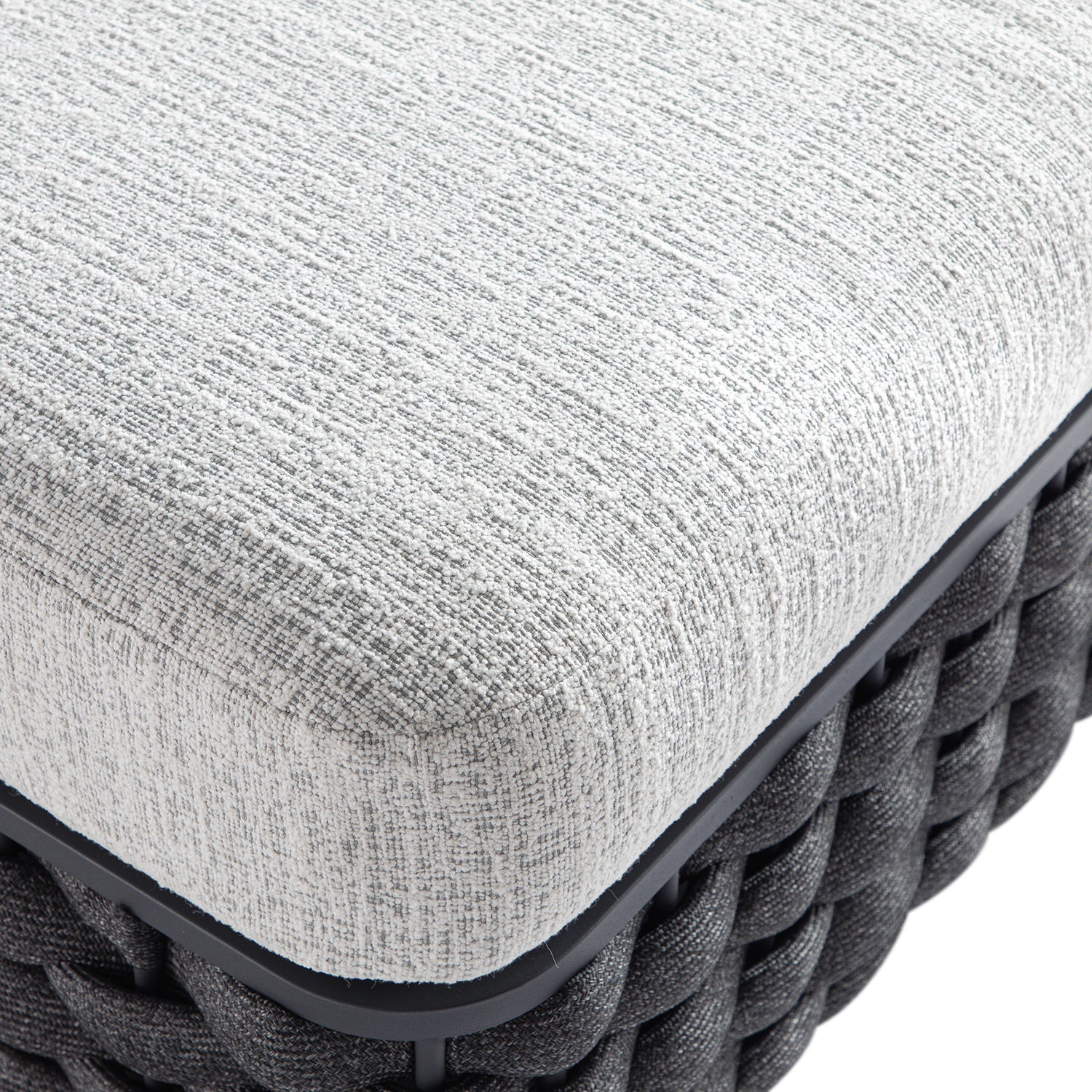Positano Wide Rope Large Corner Casual Dining Set | Rising Table, Grey - Image 14