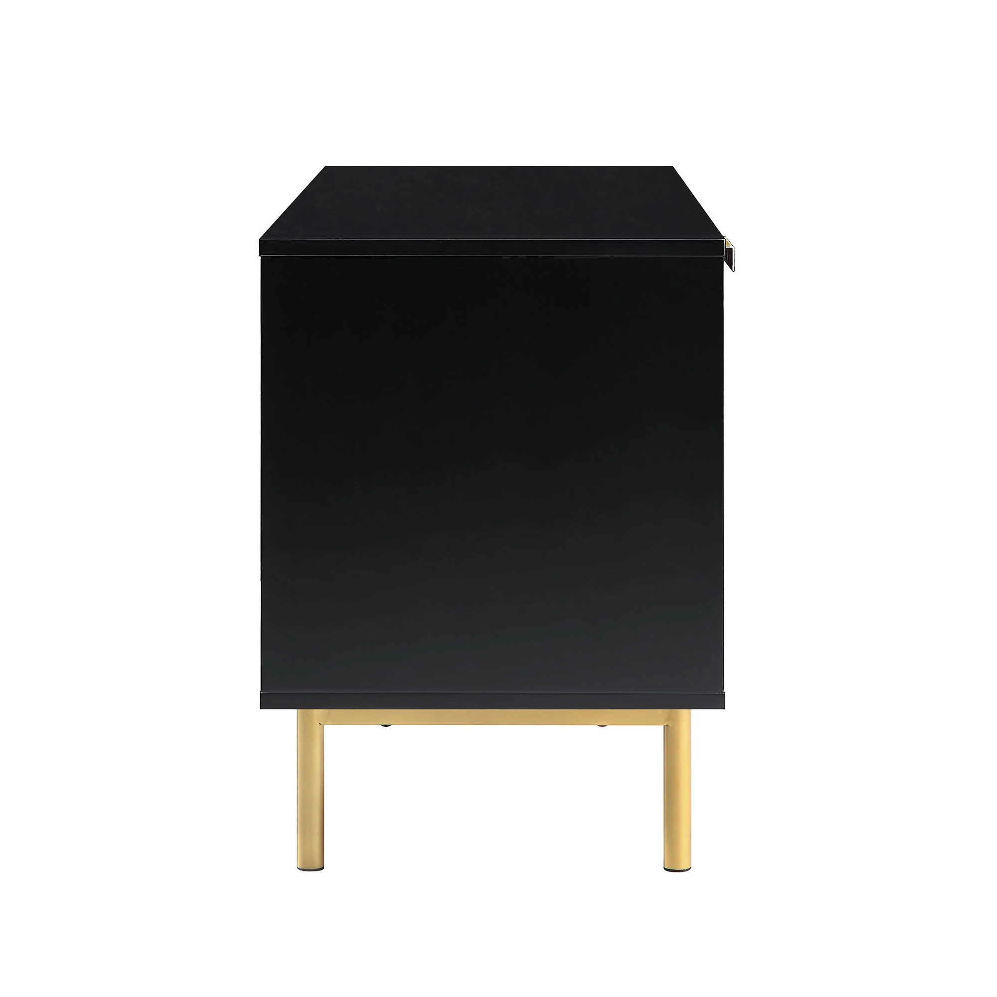 Richmond Ridged 120cm Wide TV Media Unit, Matte Black - Image 7