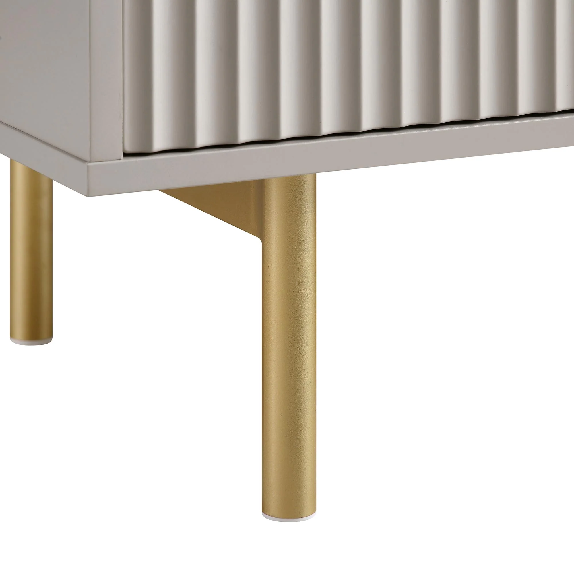 Richmond Ridged 120cm Wide TV Media Unit, Matte Taupe - Image 13