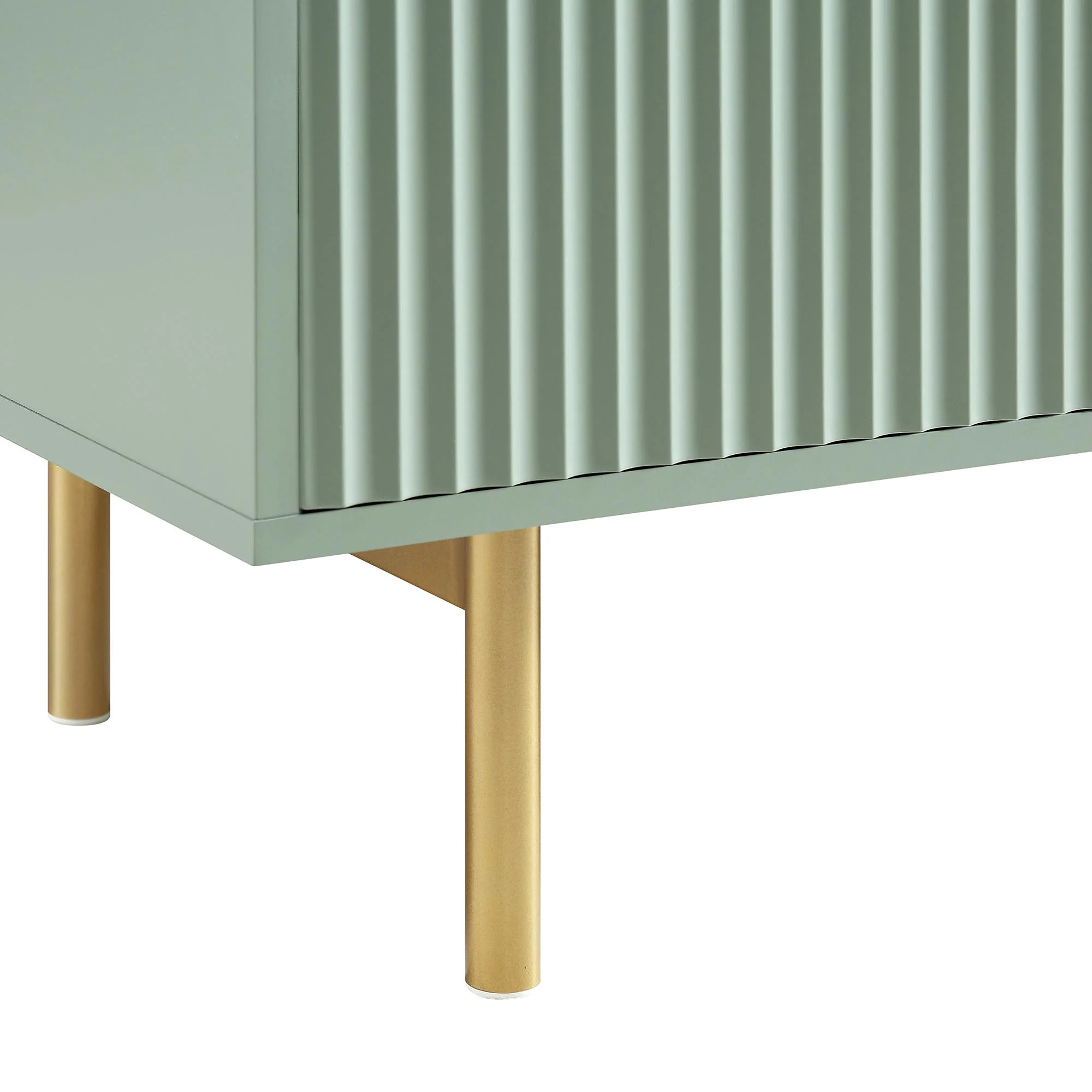 Richmond Ridged 120cm Wide TV Media Unit, Matte Sage Green - Image 12