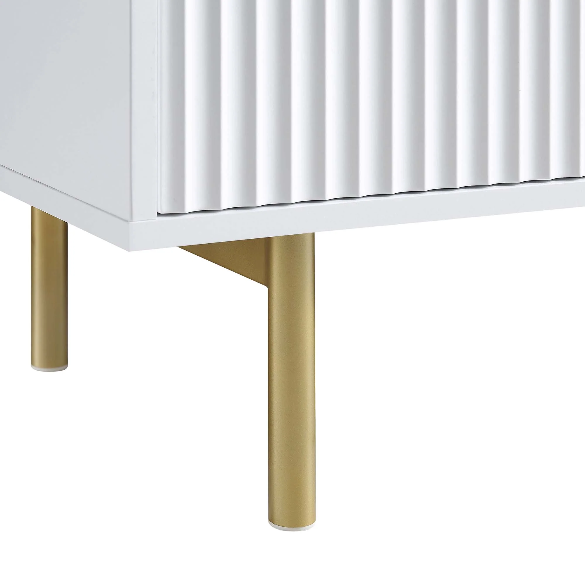 Richmond Ridged 120cm Wide TV Media Unit, Matte White - Image 12