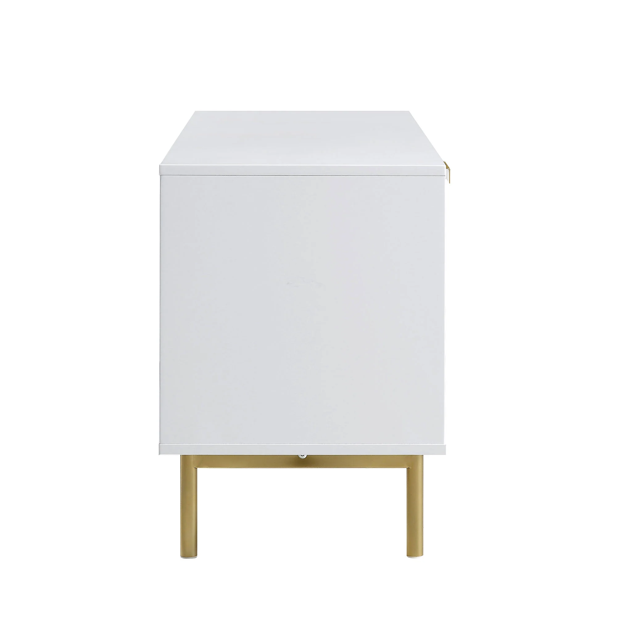Richmond Ridged 120cm Wide TV Media Unit, Matte White - Image 7