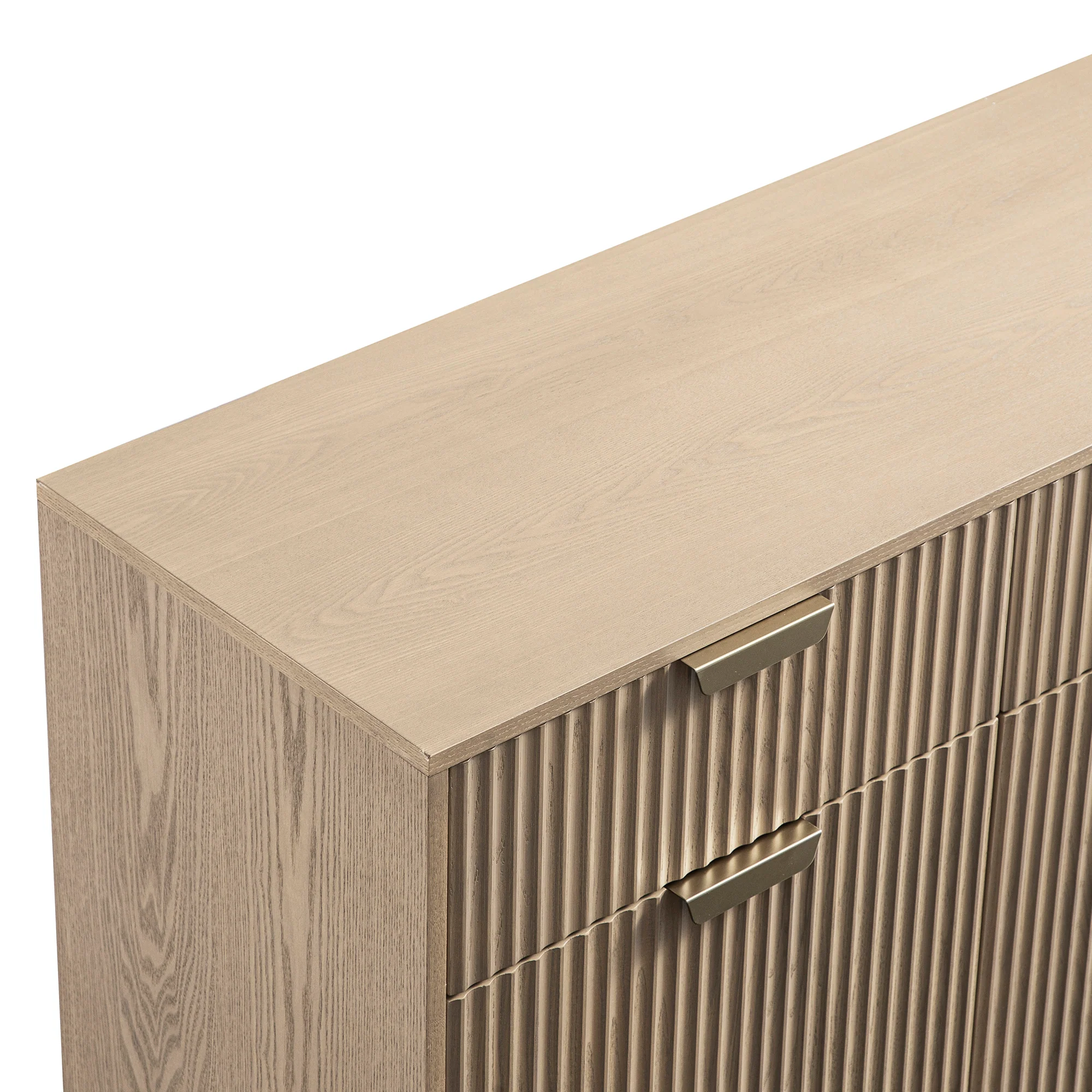 Richmond Ridged 2-Door Cabinet with Drawers, Light Ash - Image 15